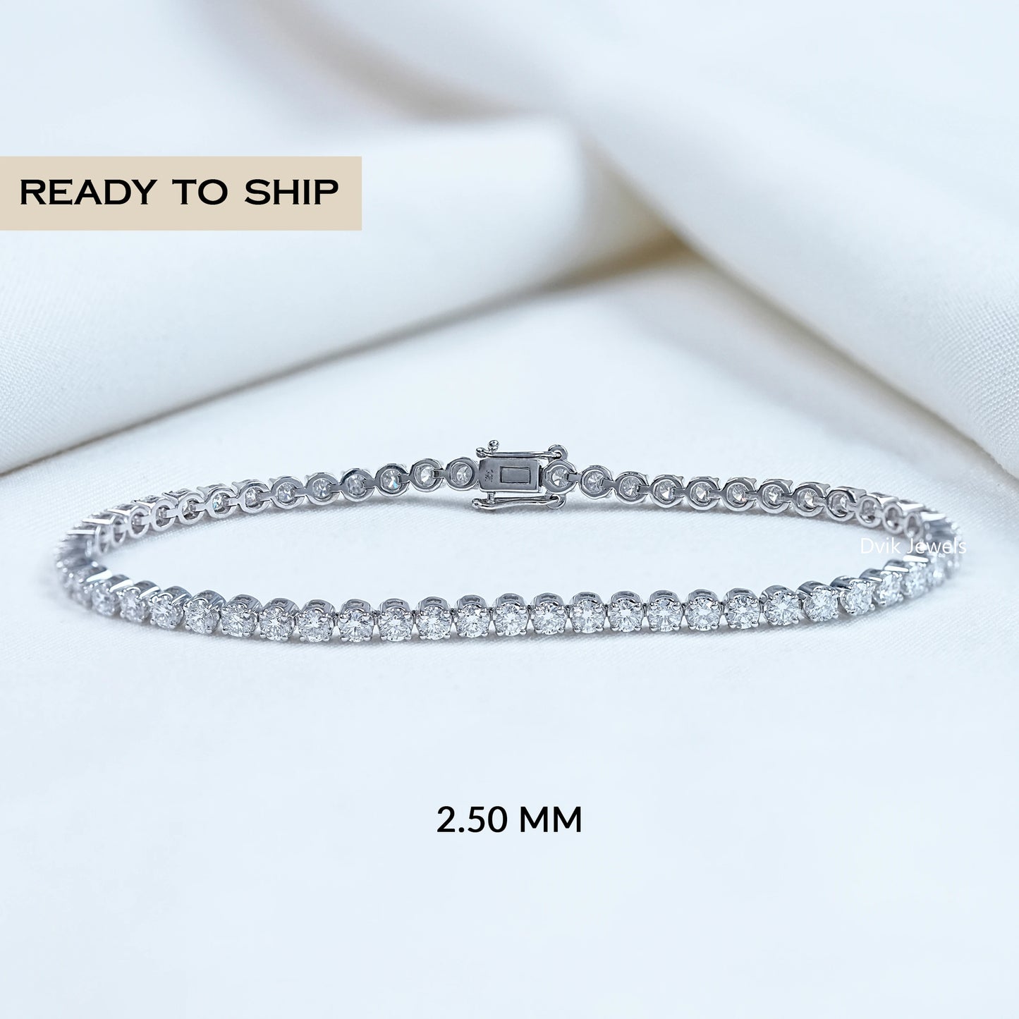 Lab Diamond Round Cut Tennis Bracelet
