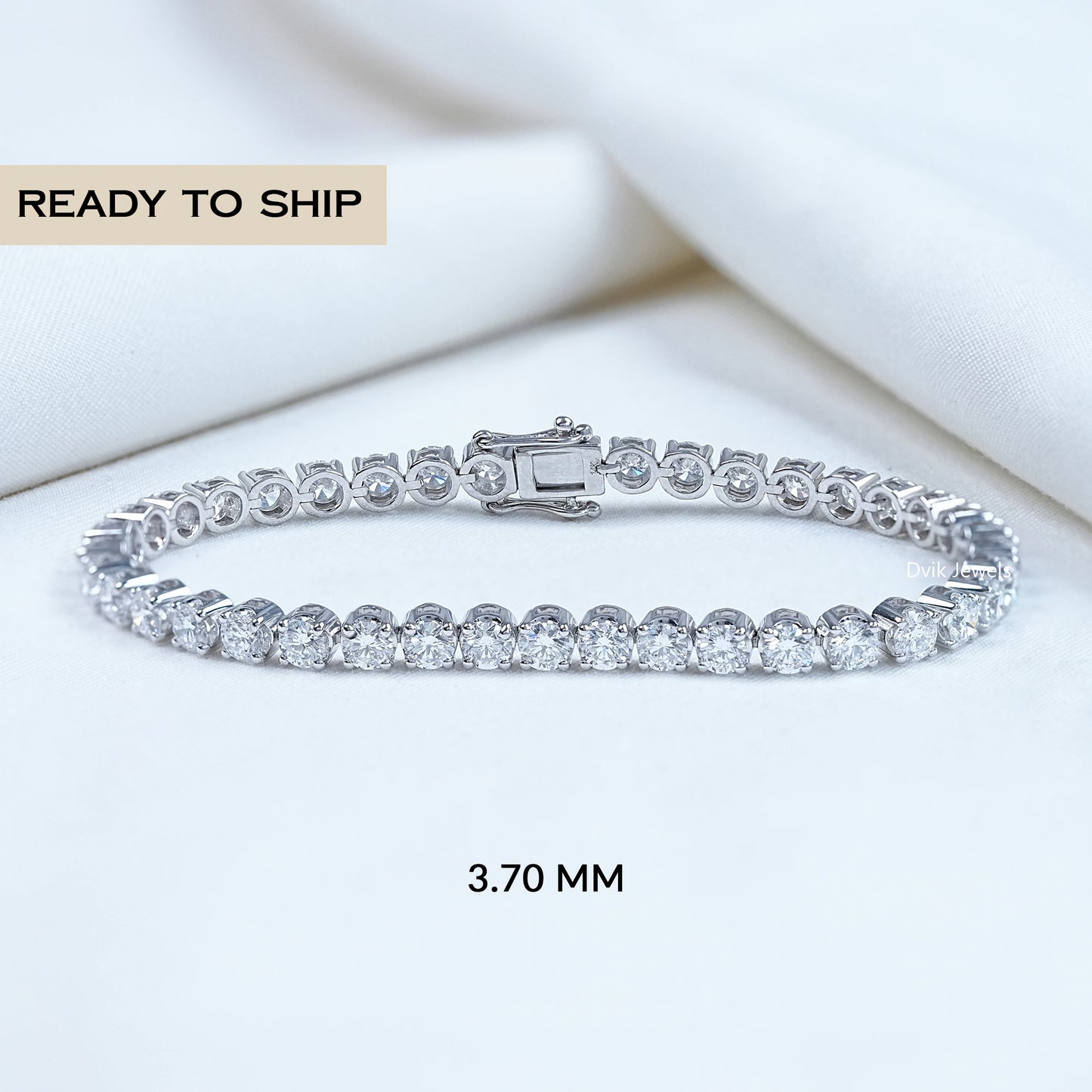 Brilliant Round Cut Lab Diamond Tennis Bracelet