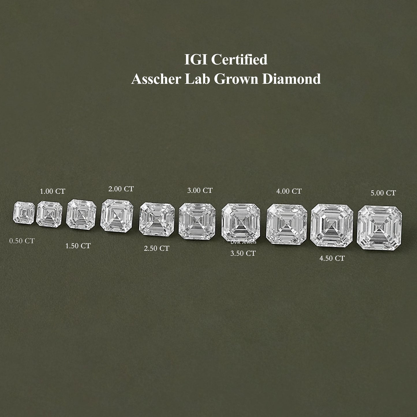 IGI Certified Asscher Cut Loose Lab Diamond