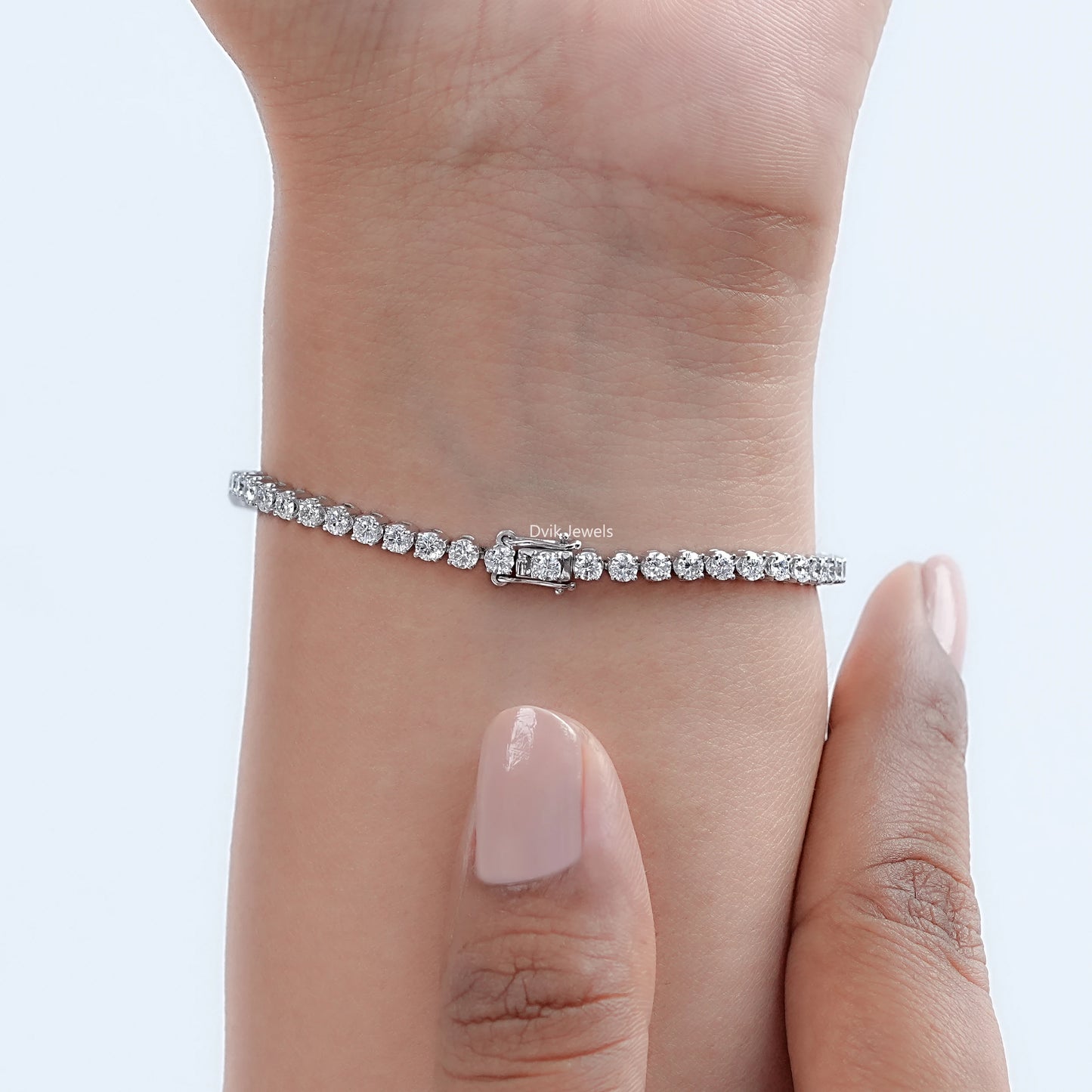 Lab Diamond Round Cut Tennis Bracelet