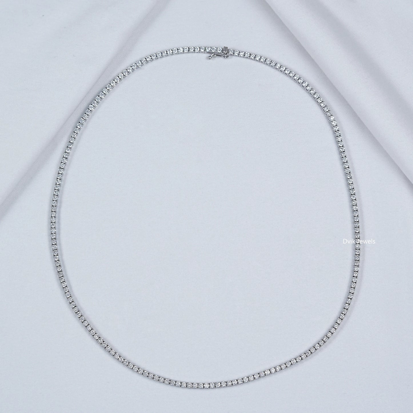 Brilliant Round Cut Lab Diamond Tennis Necklace