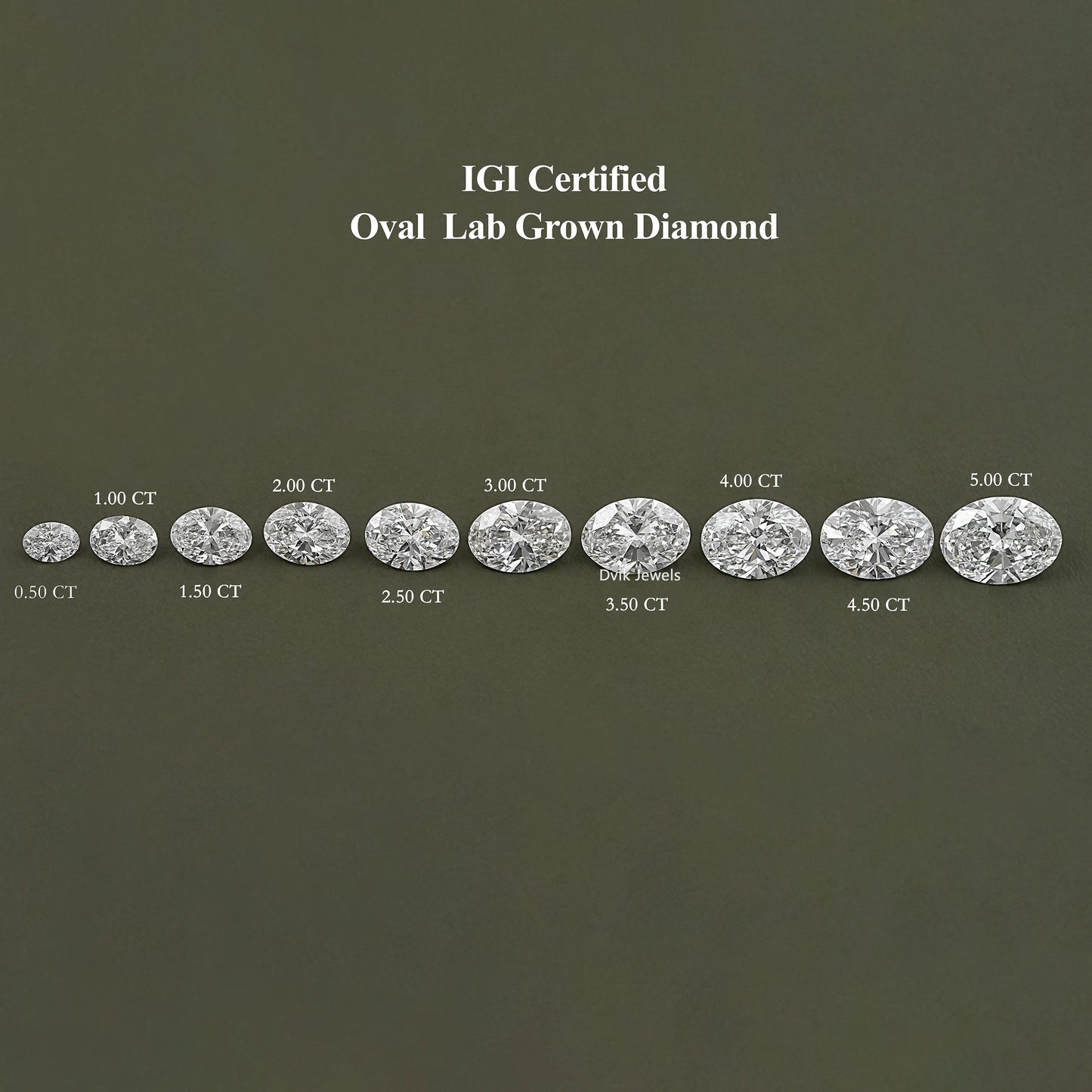 IGI Certified Oval Cut Loose Lab Diamond