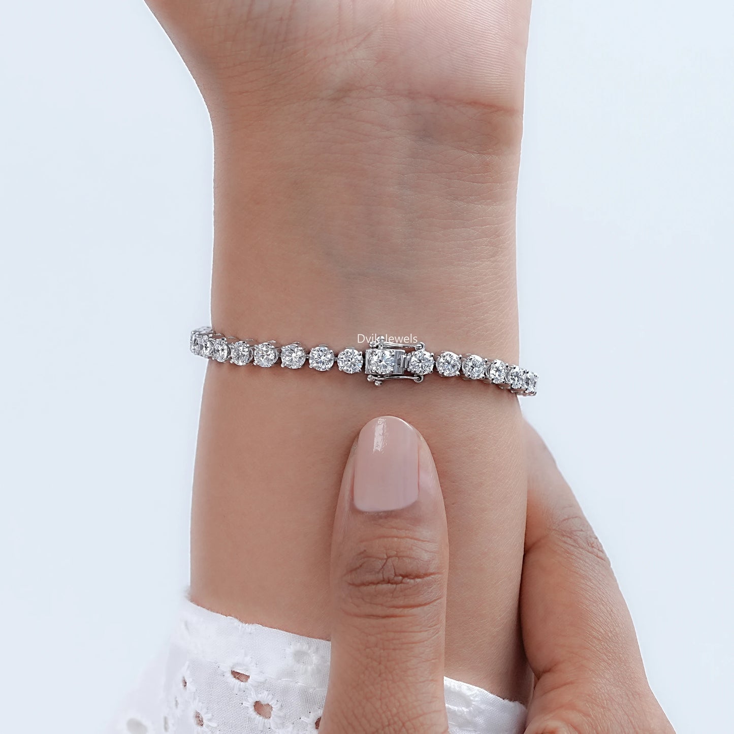 4.00 MM Round Cut Lab Diamond Tennis Bracelet