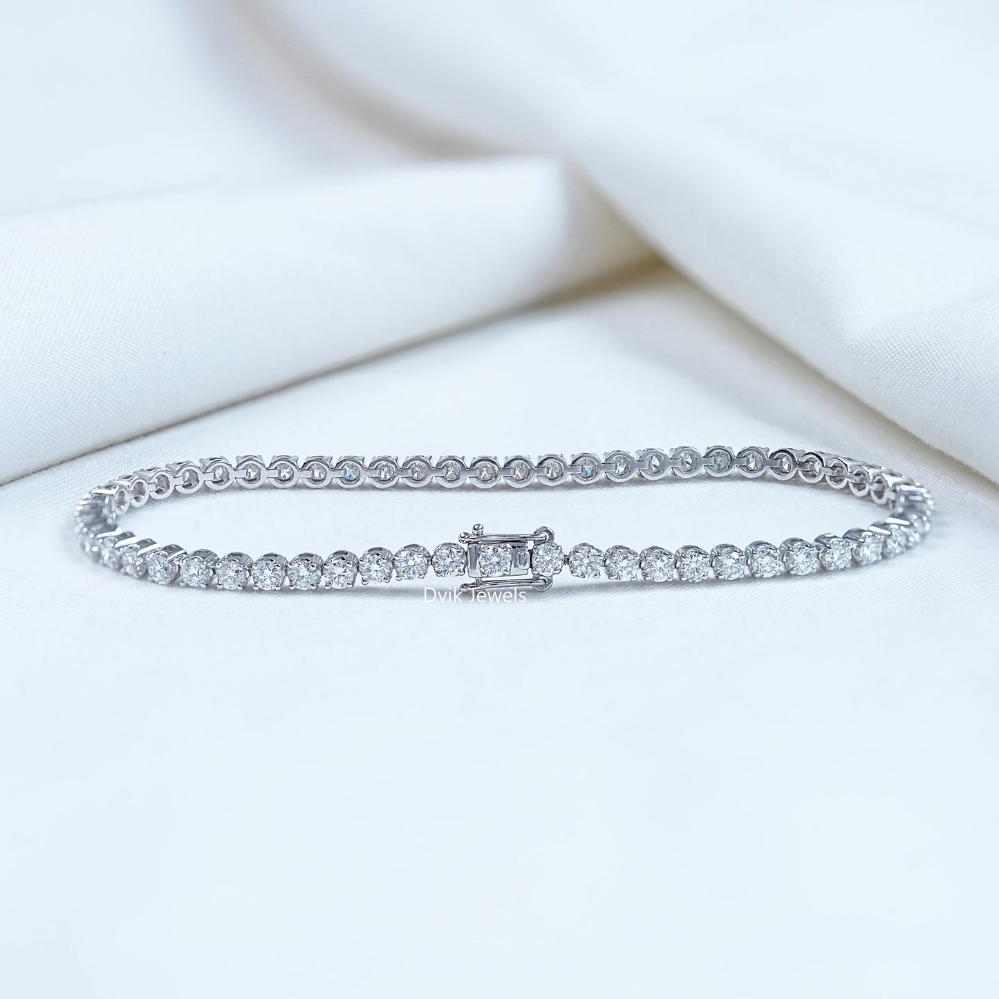 Lab Diamond Round Cut Tennis Bracelet