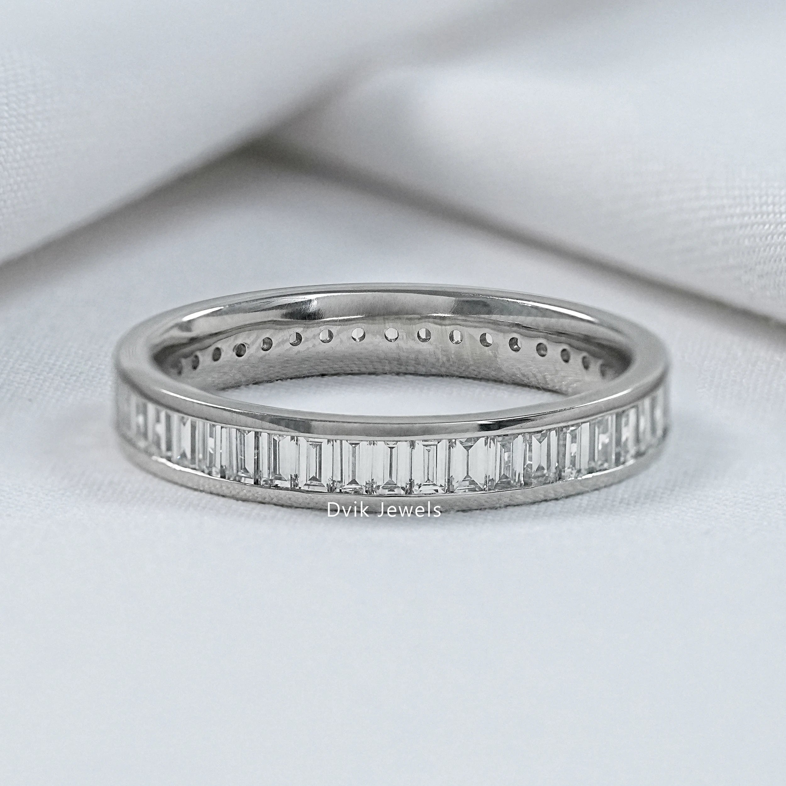 Baguette Lab Grown Diamond Mens Eternity Ring – Dvik Jewels
