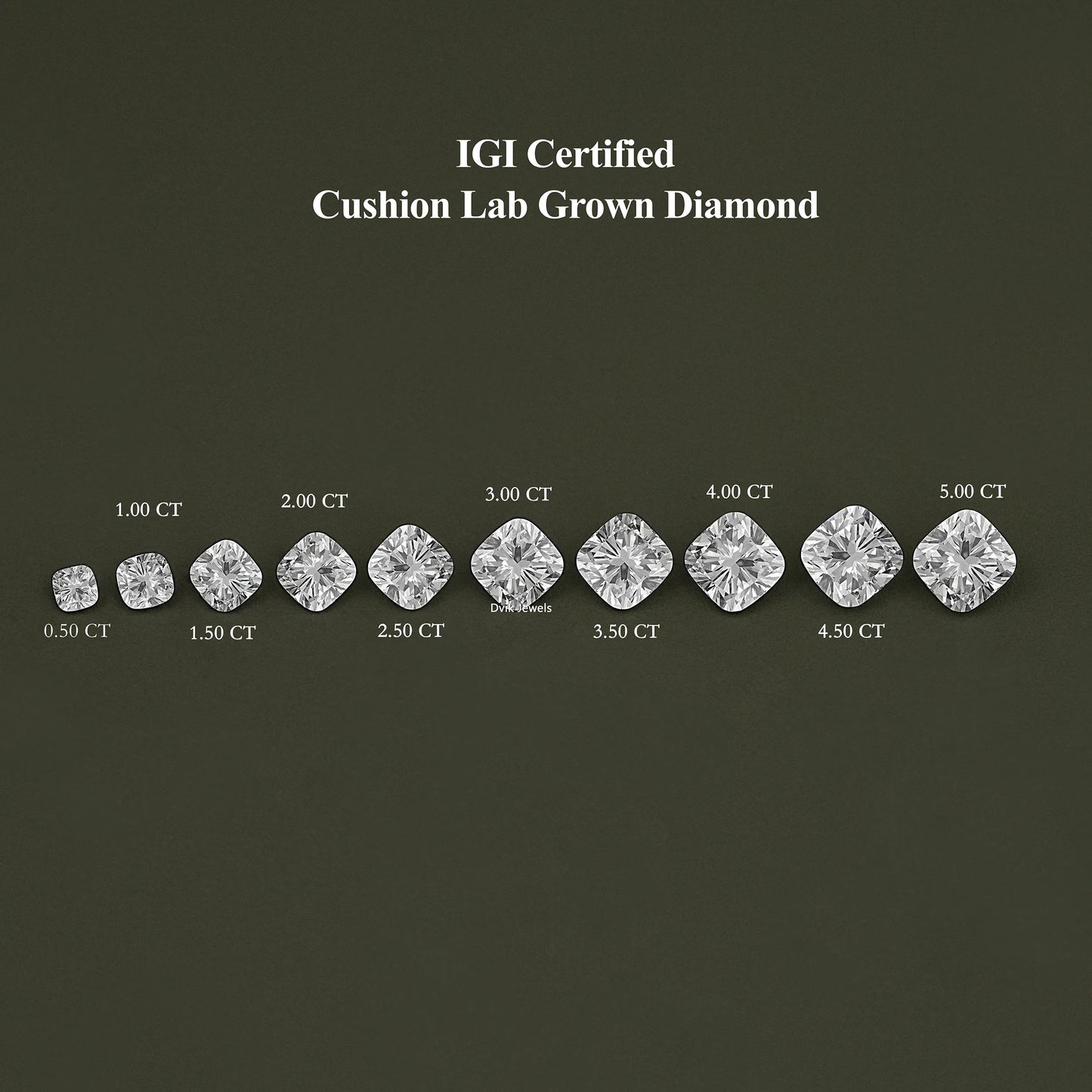 IGI Certified Lab Grown Loose Cushion Cut Diamond