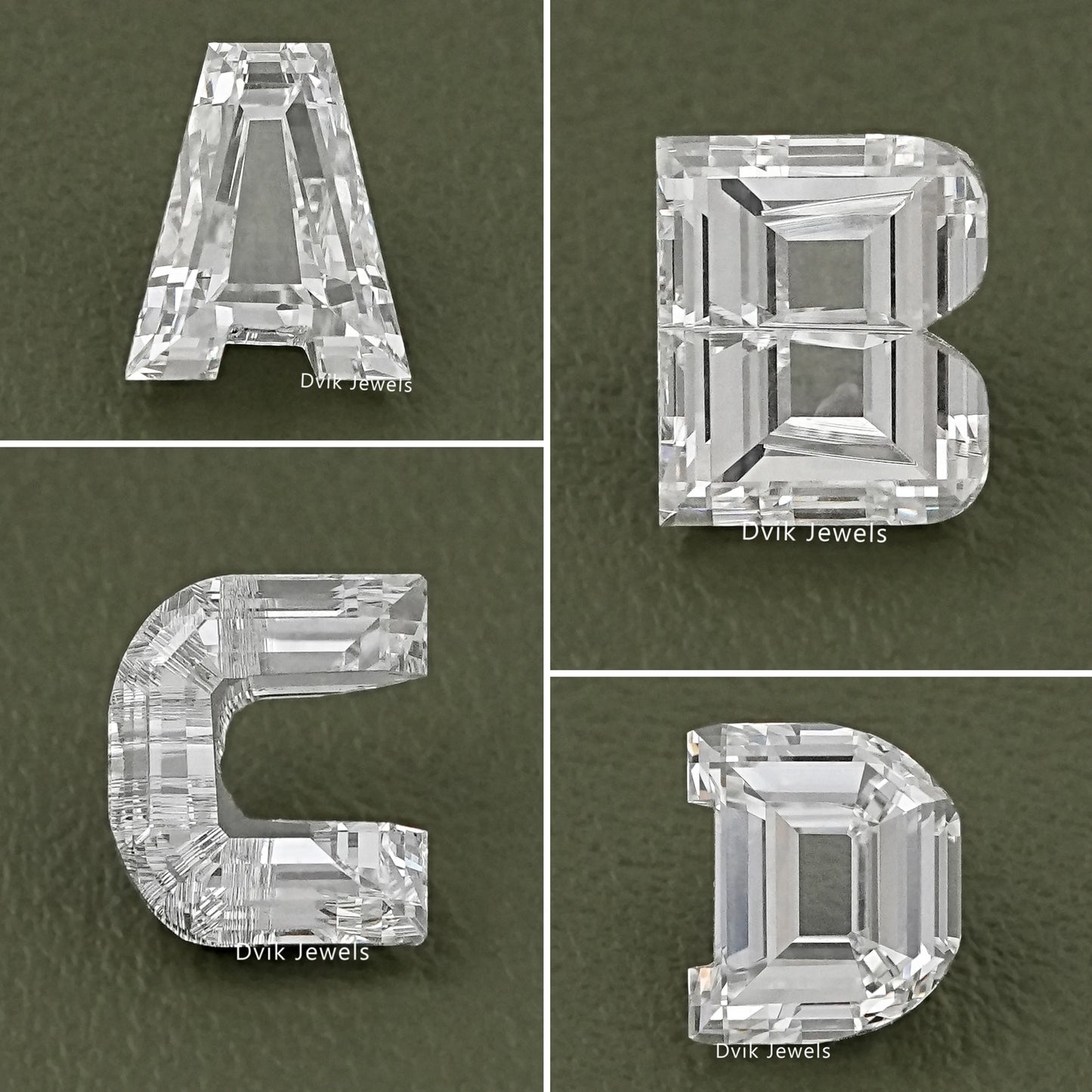 Alphabet-Shaped Lab Grown Loose Diamonds - A to Z Cut