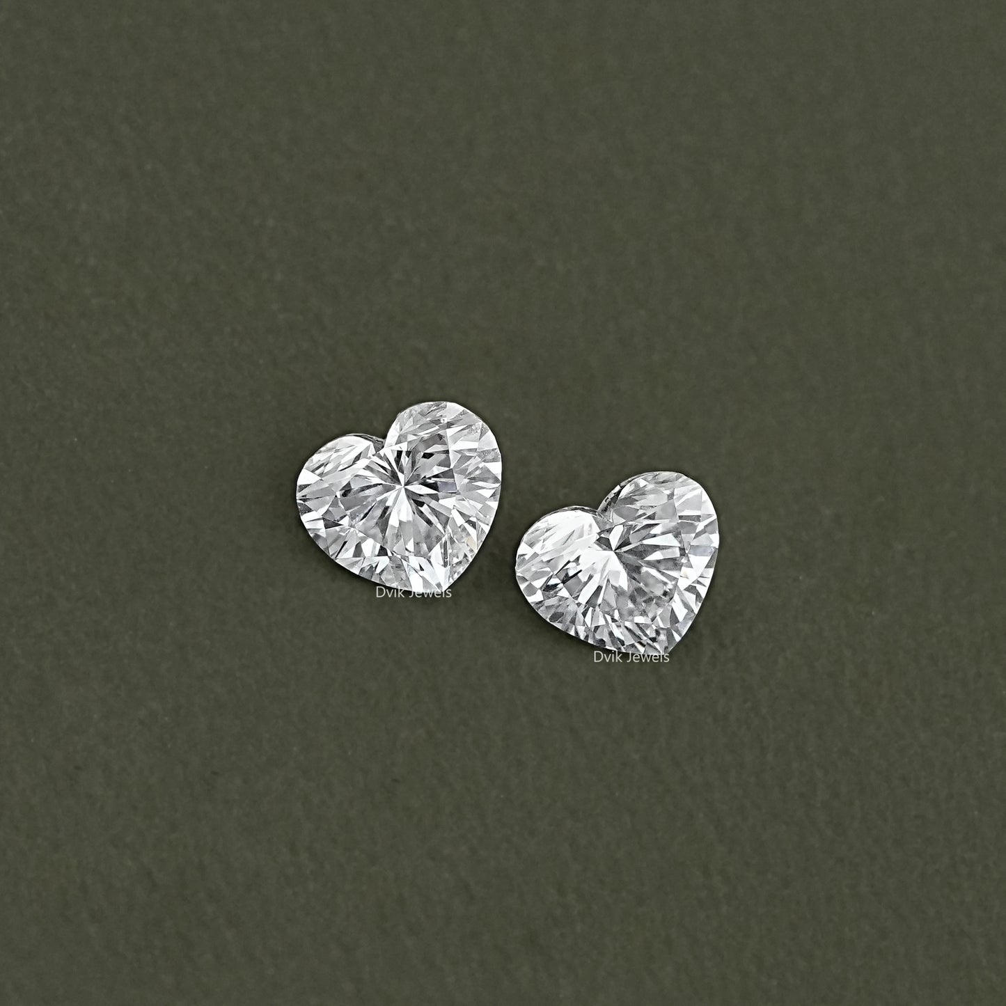 Heart Cut Lab Grown Diamond Matching Pair