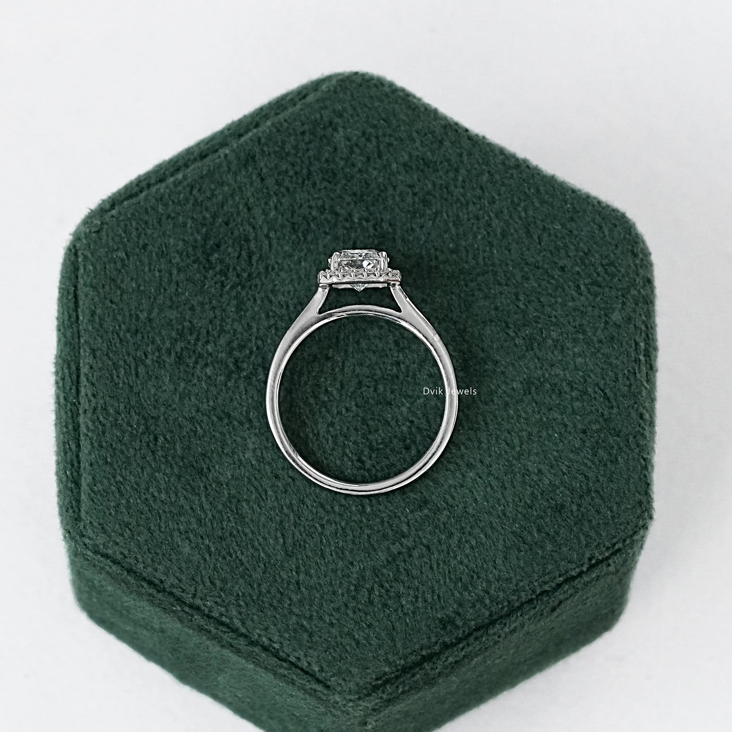 Radiant Lab Grown Halo Diamond Engagement Ring