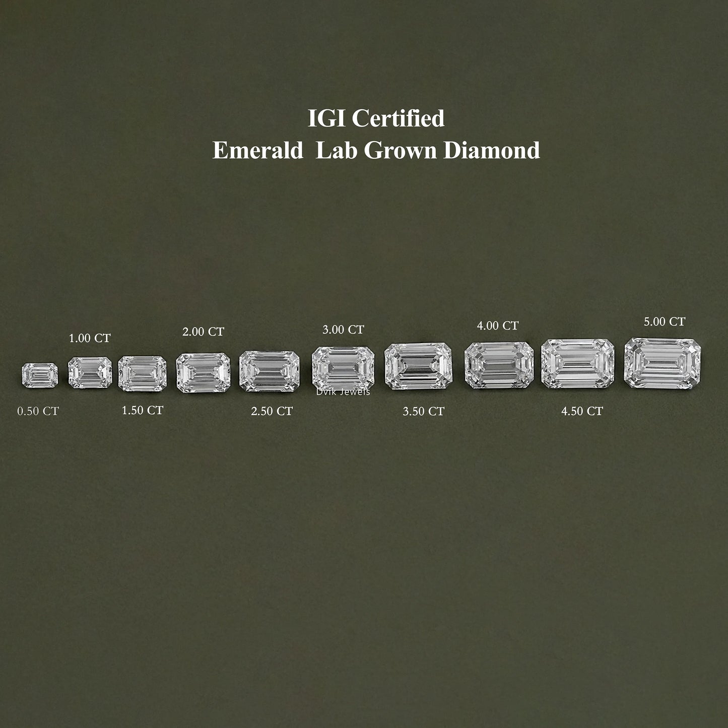 IGI Certified Emerald Cut Lab Grown Loose Diamond