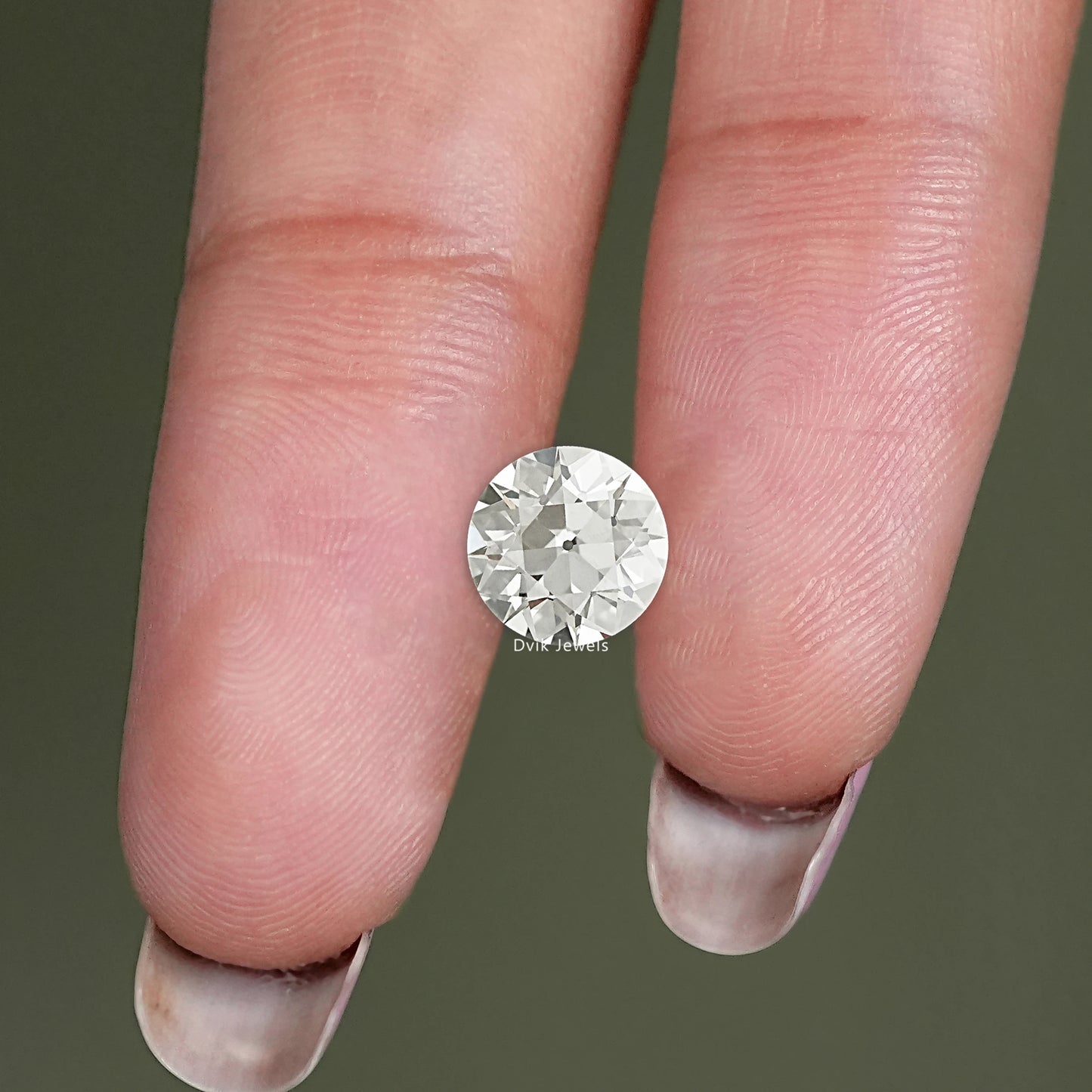 Flower Pattern Old European Round Cut Loose Diamond