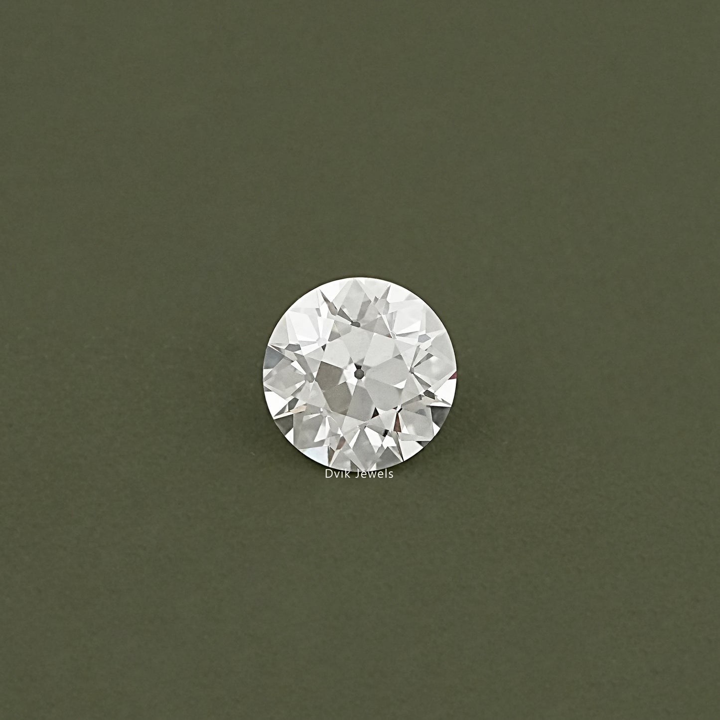Flower Pattern Old European Round Cut Loose Diamond