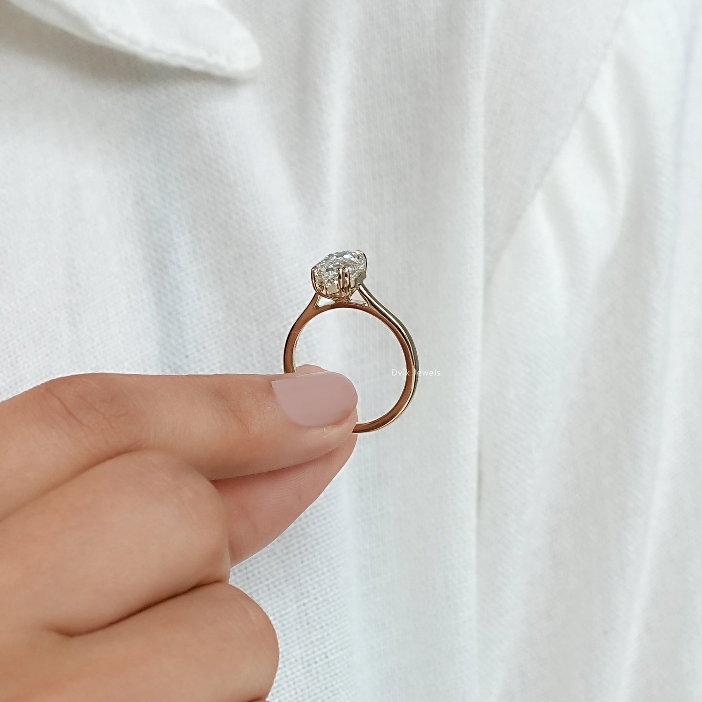 Dutch Marquise Cut Diamond Solitaire Ring
