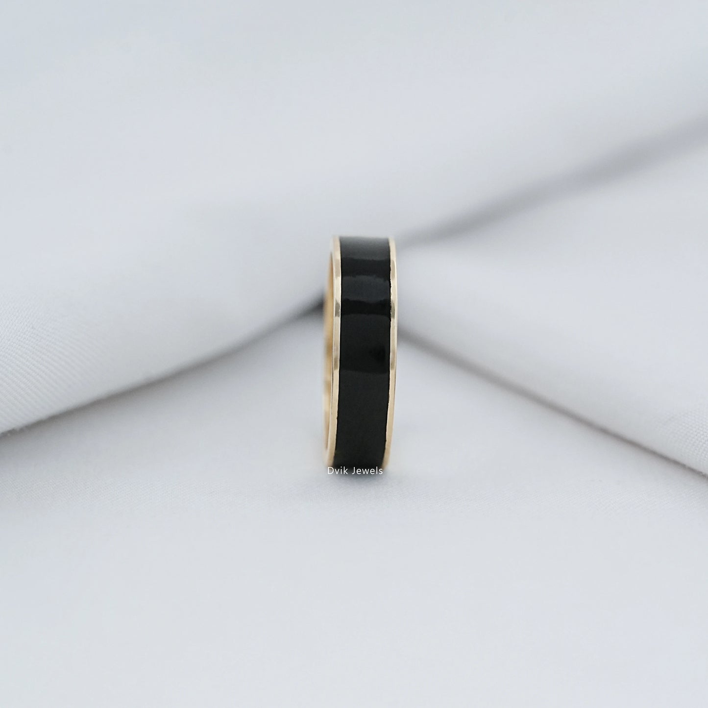 Black Enamel Men's Band