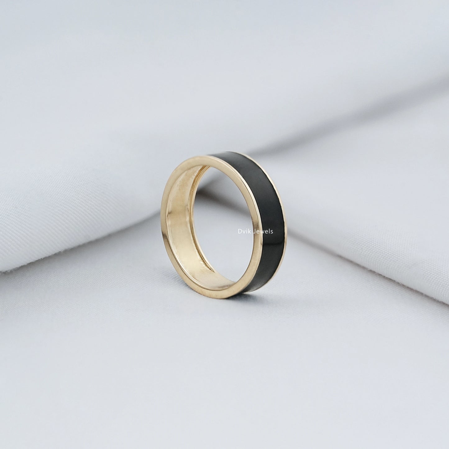 Black Enamel Men's Band