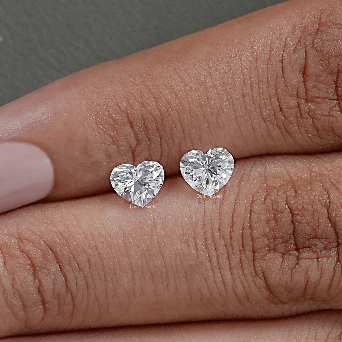 Heart Cut Lab Grown Diamond Matching Pair