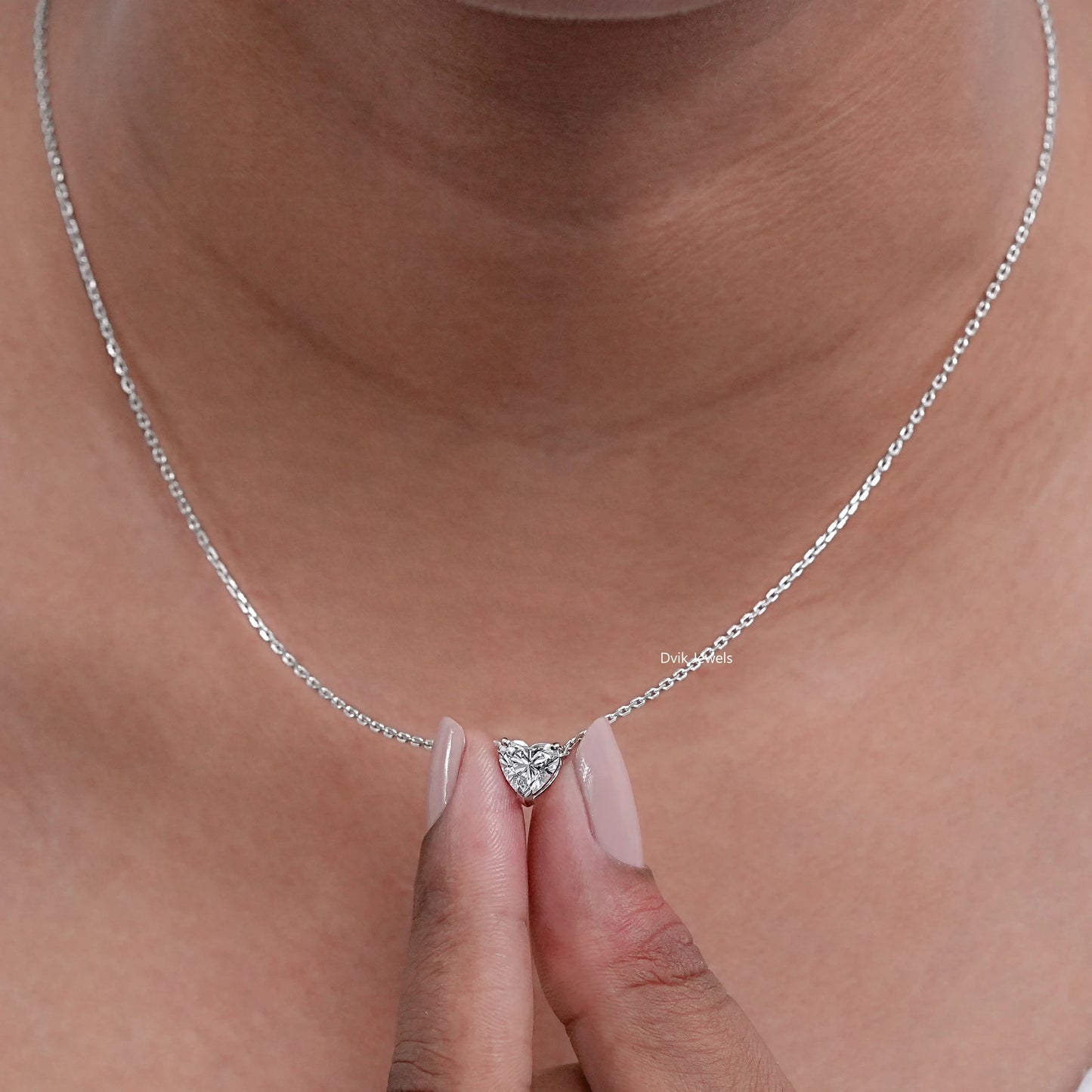 Heart Lab Grown Diamond Solitaire Pendant
