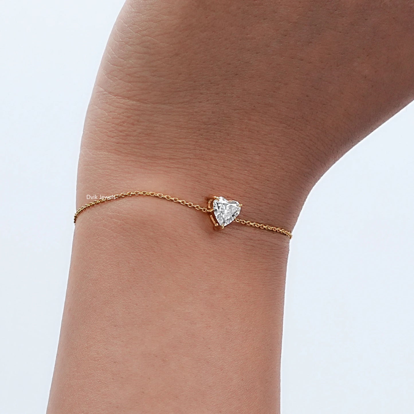 Heart Cut Lab Grown Diamond Bracelet