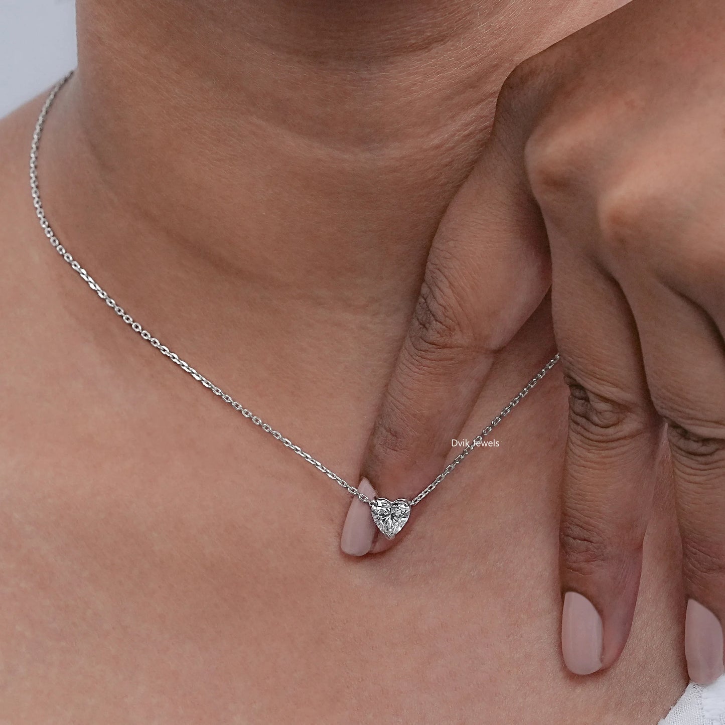 Heart Lab Grown Diamond Solitaire Pendant