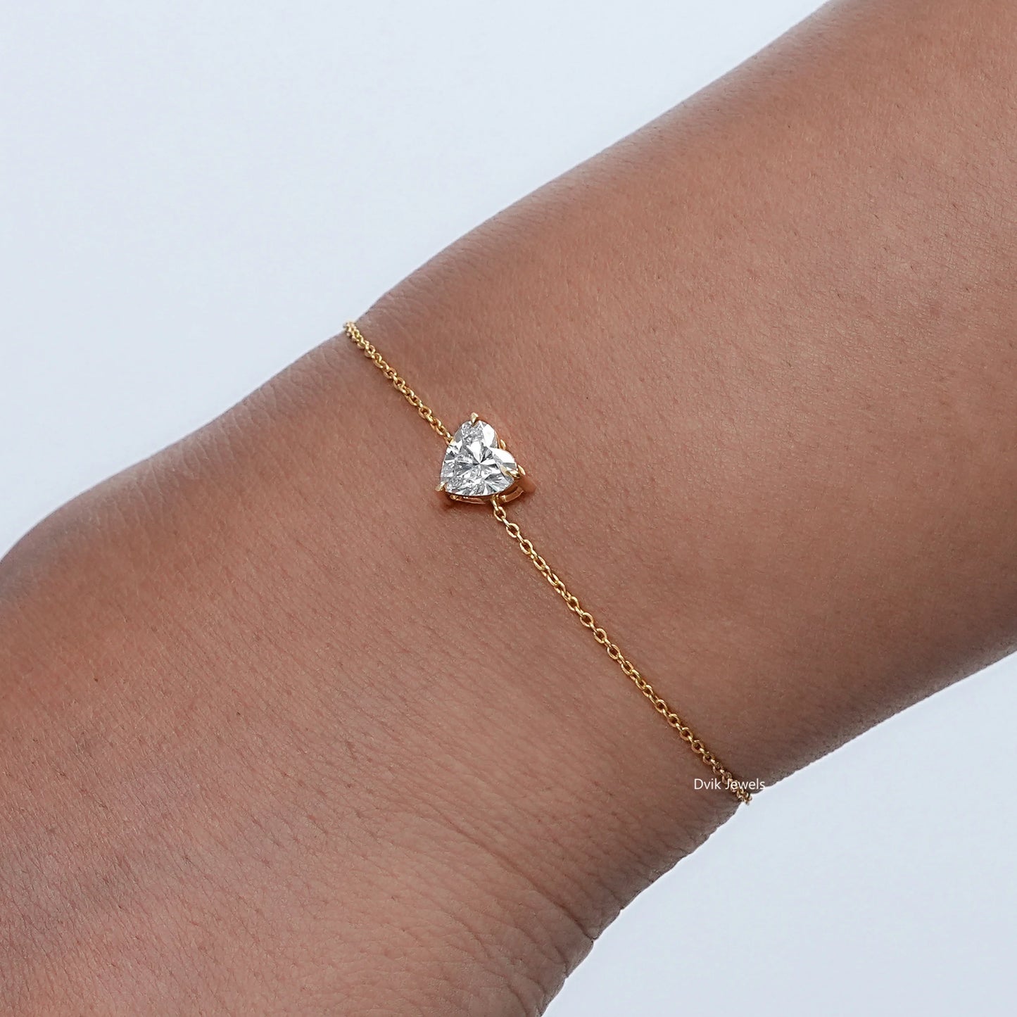 Heart Cut Lab Grown Diamond Bracelet