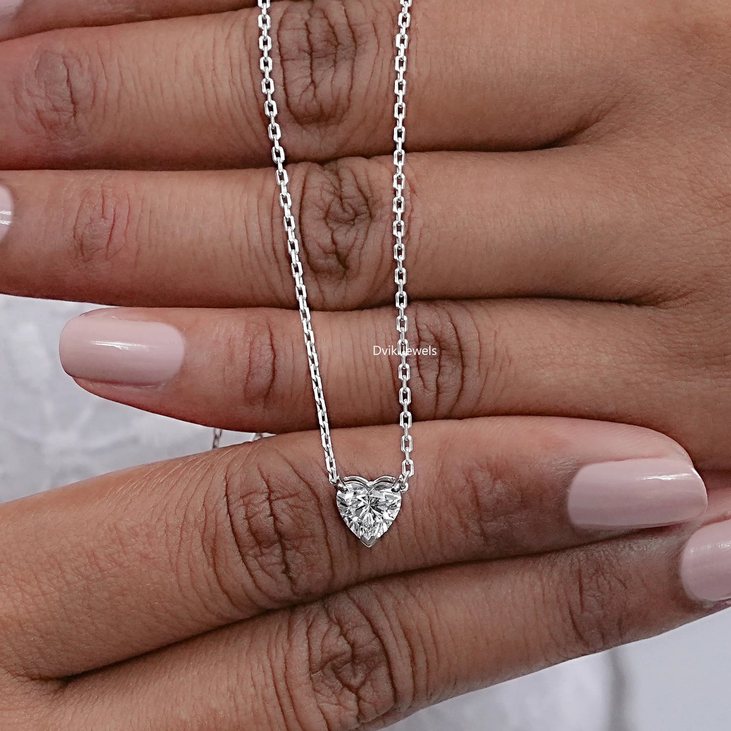 Heart Lab Grown Diamond Solitaire Pendant