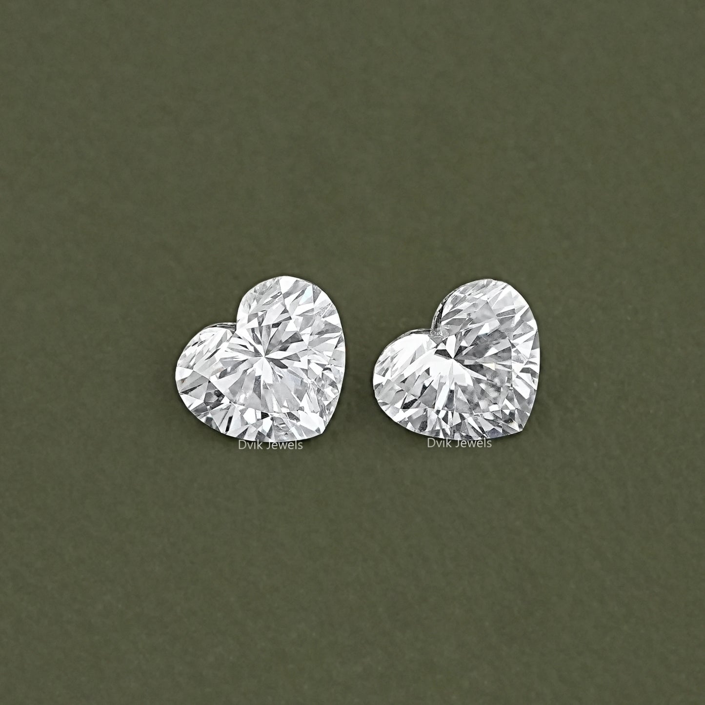 Heart Cut Lab Grown Diamond Matching Pair