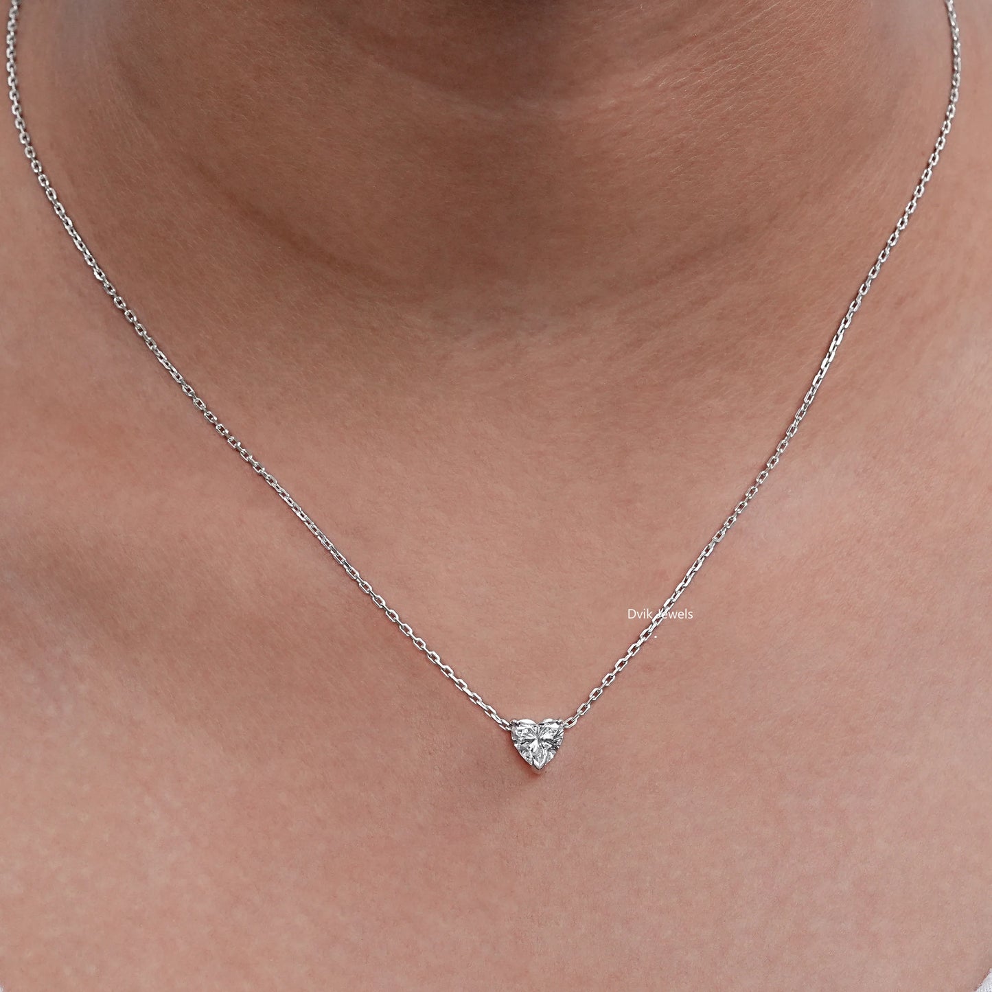 Heart Lab Grown Diamond Solitaire Pendant