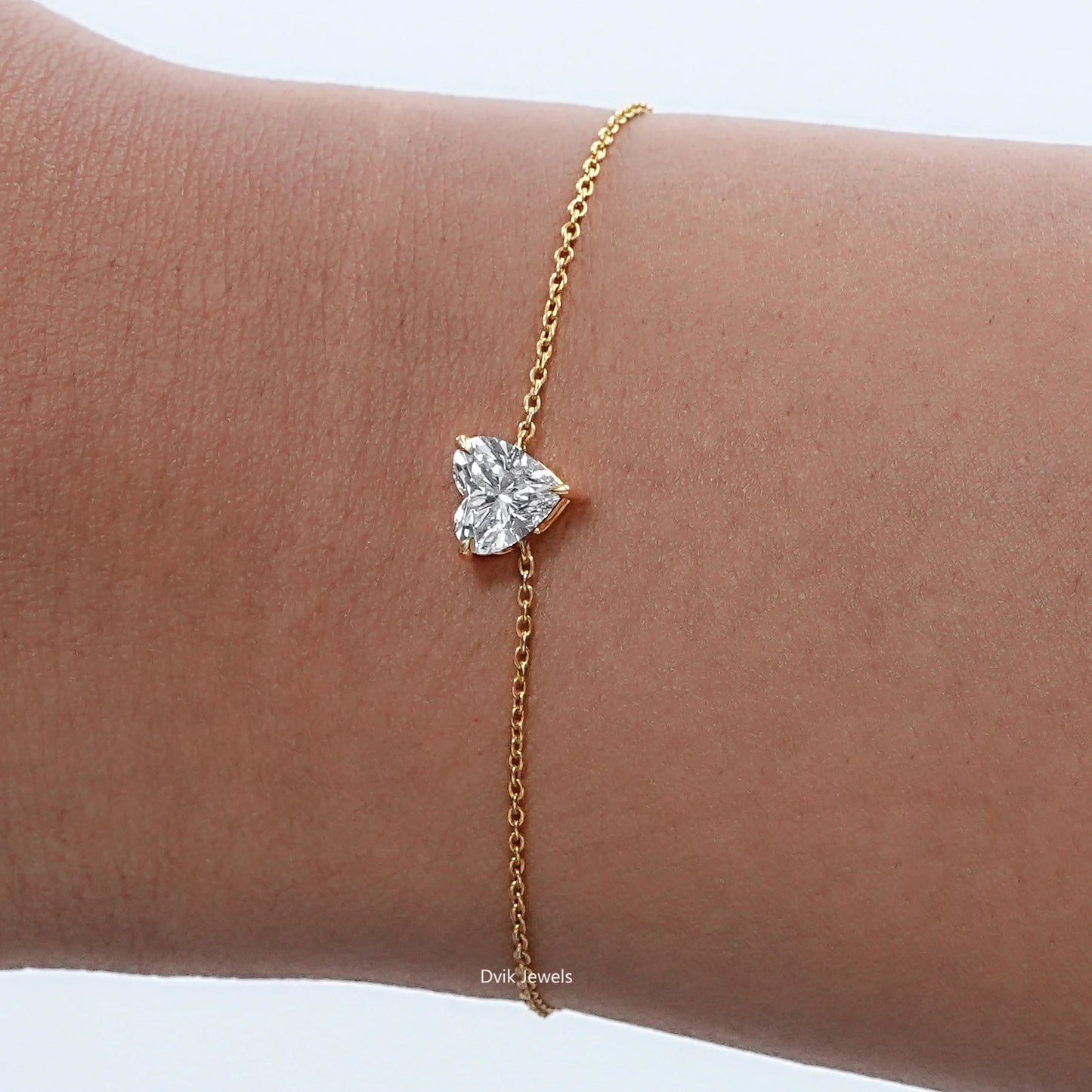 Heart Cut Lab Grown Diamond Bracelet