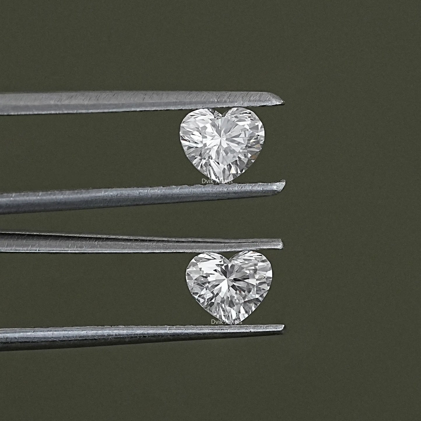 Heart Cut Lab Grown Diamond Matching Pair