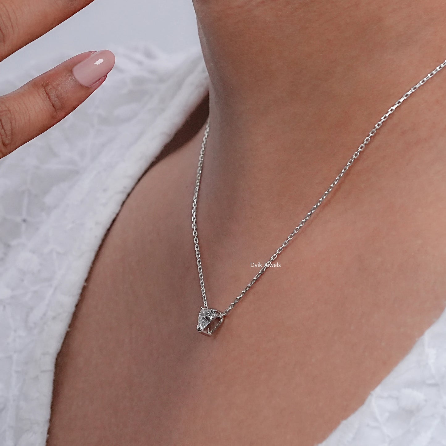 Heart Lab Grown Diamond Solitaire Pendant
