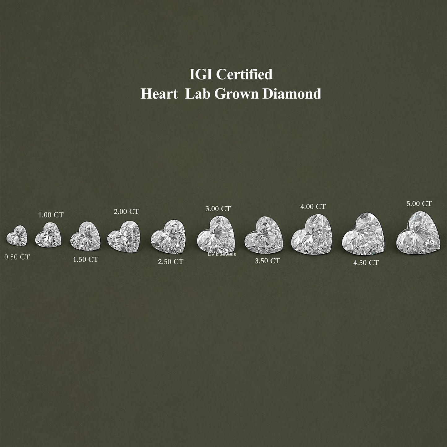 IGI Certified Loose Heart Lab Grown Diamond