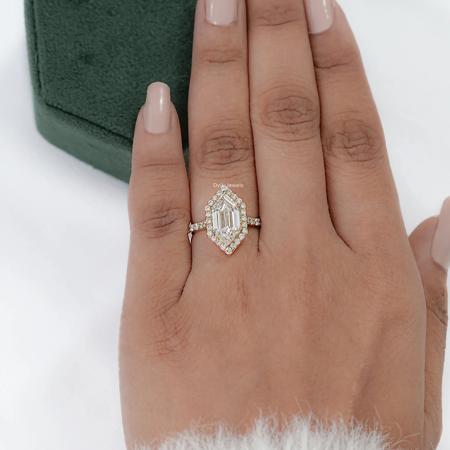 Halo Dutch Marquise Cut Diamond Ring