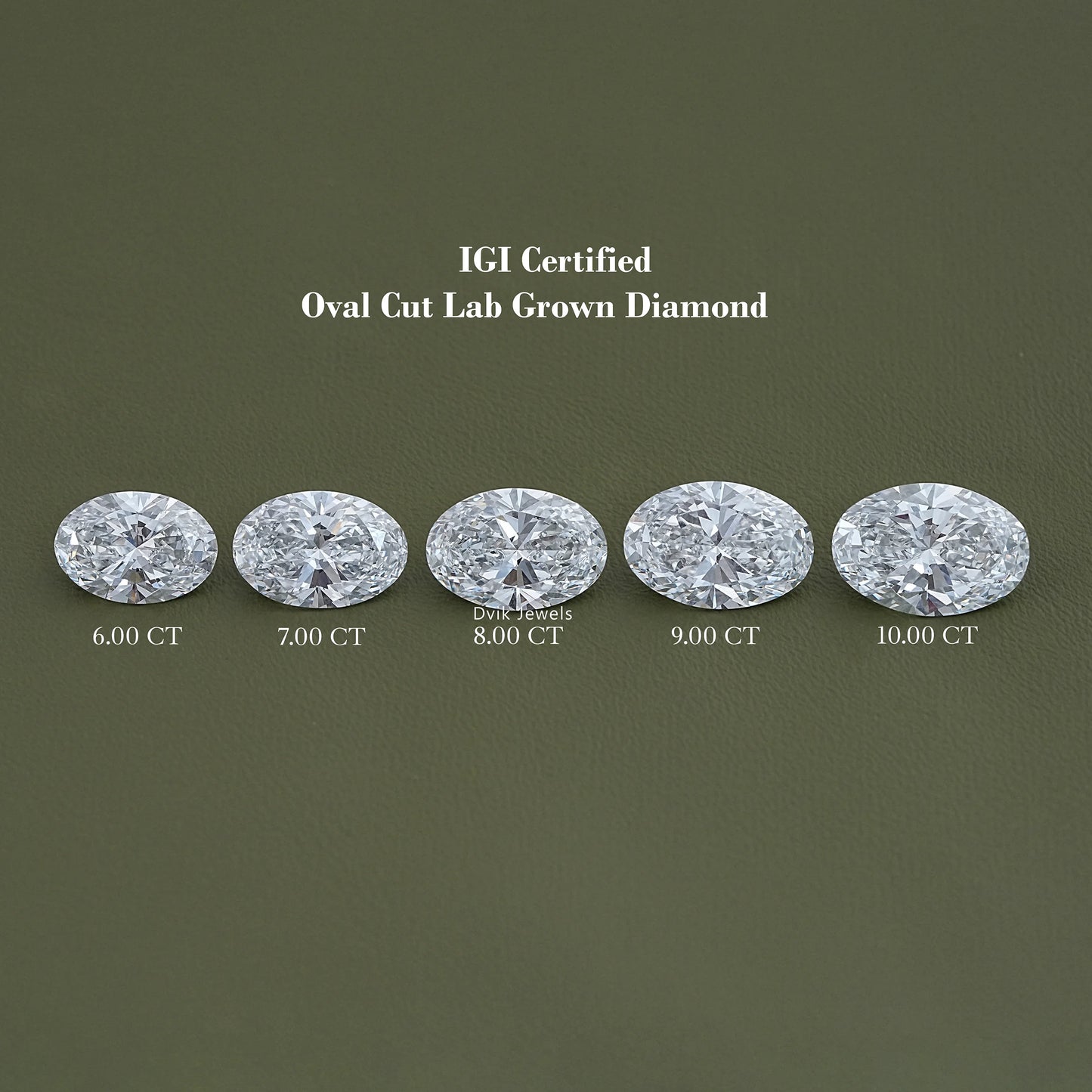 IGI Certified Oval Lab Grown Loose Diamond - 6.00 To 10.00 CT
