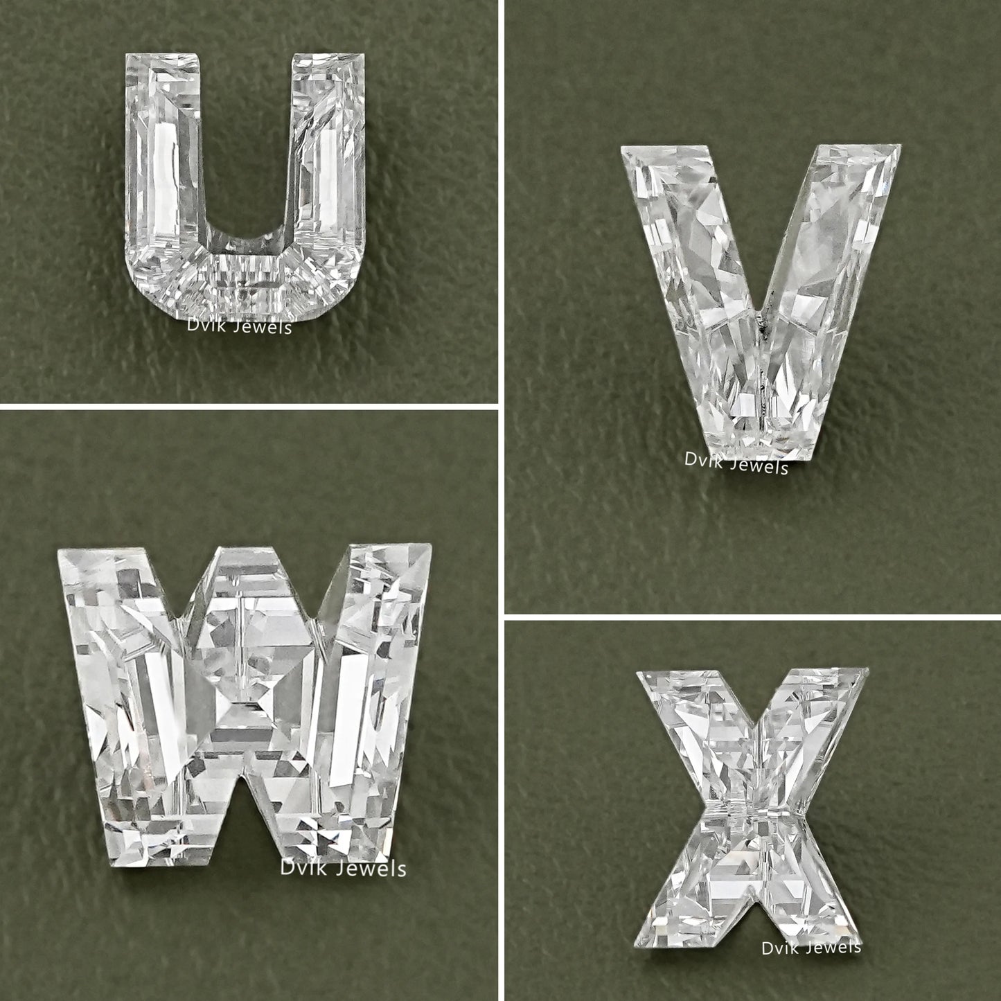 Alphabet-Shaped Lab Grown Loose Diamonds - A to Z Cut