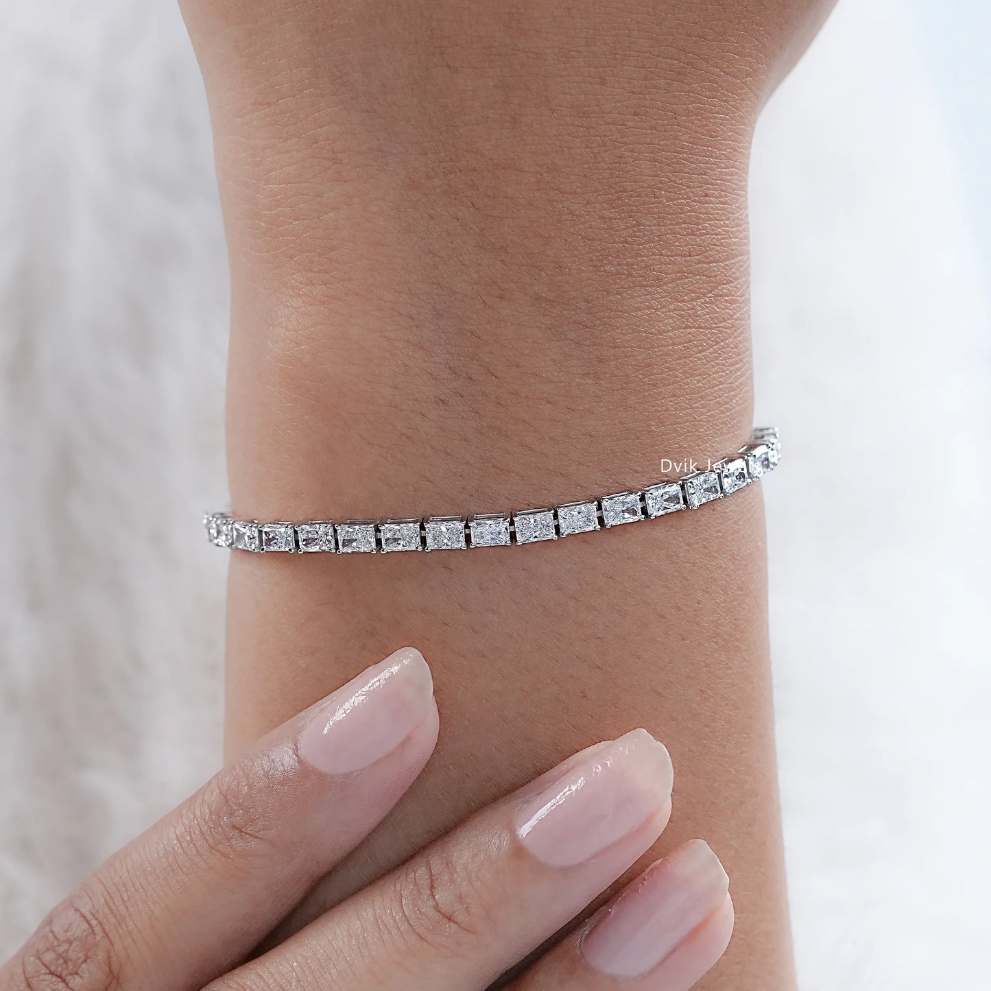 Radiant Cut Lab Diamond Tennis Bracelet