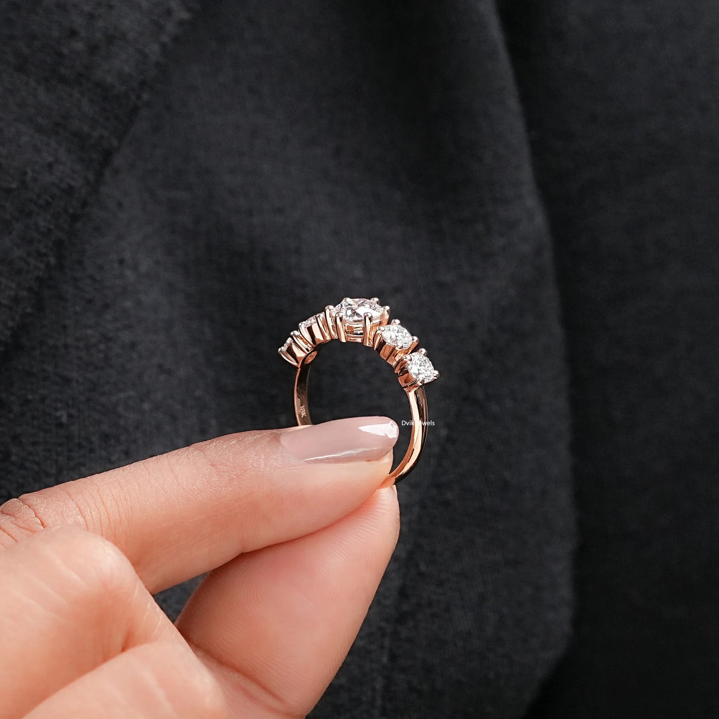 Five Stone Round Lab Grown Diamond Engagement Ring