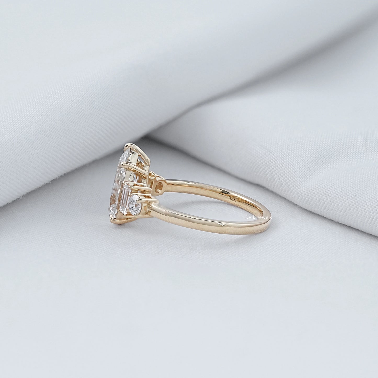 5 Stone Lab Diamond Anniversary Ring