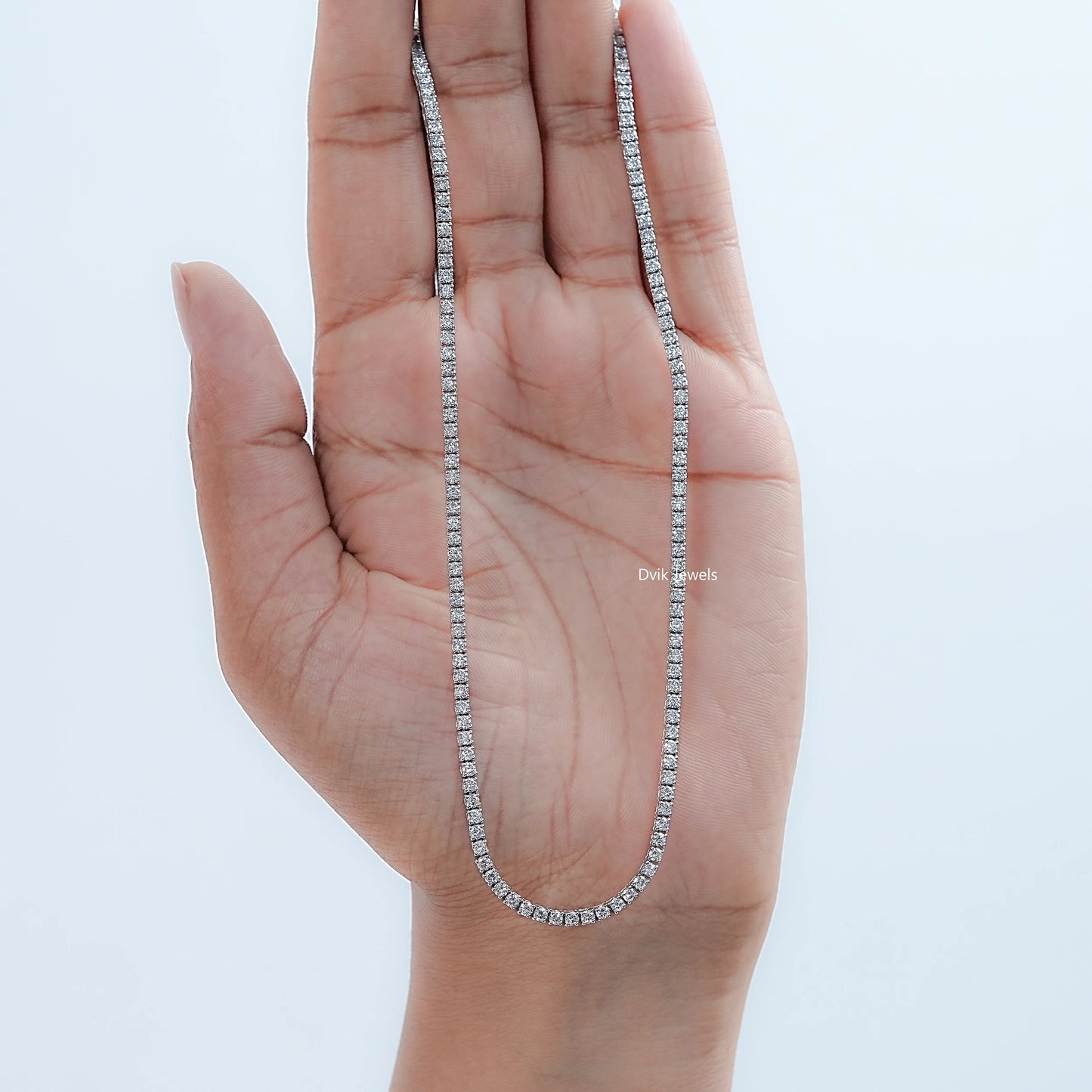Brilliant Round Cut Lab Diamond Tennis Necklace