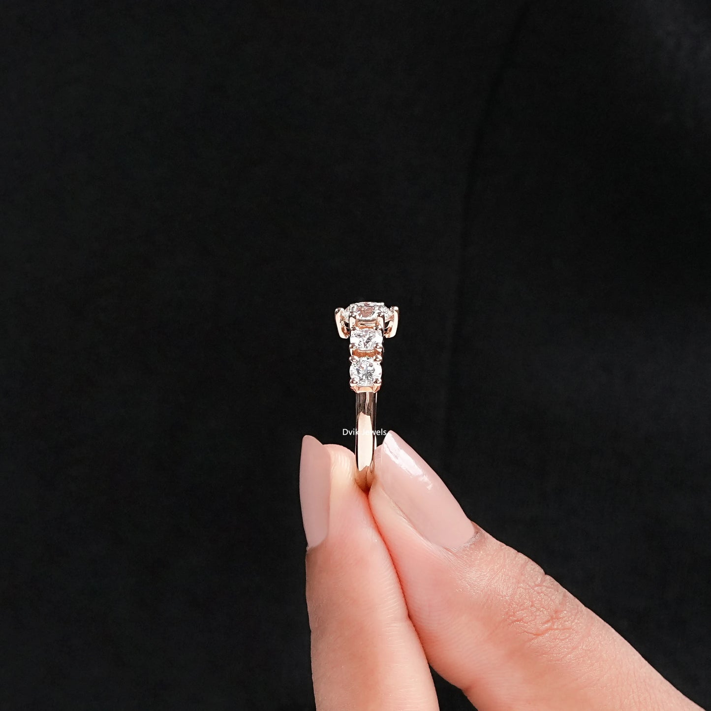 Five Stone Round Lab Grown Diamond Engagement Ring