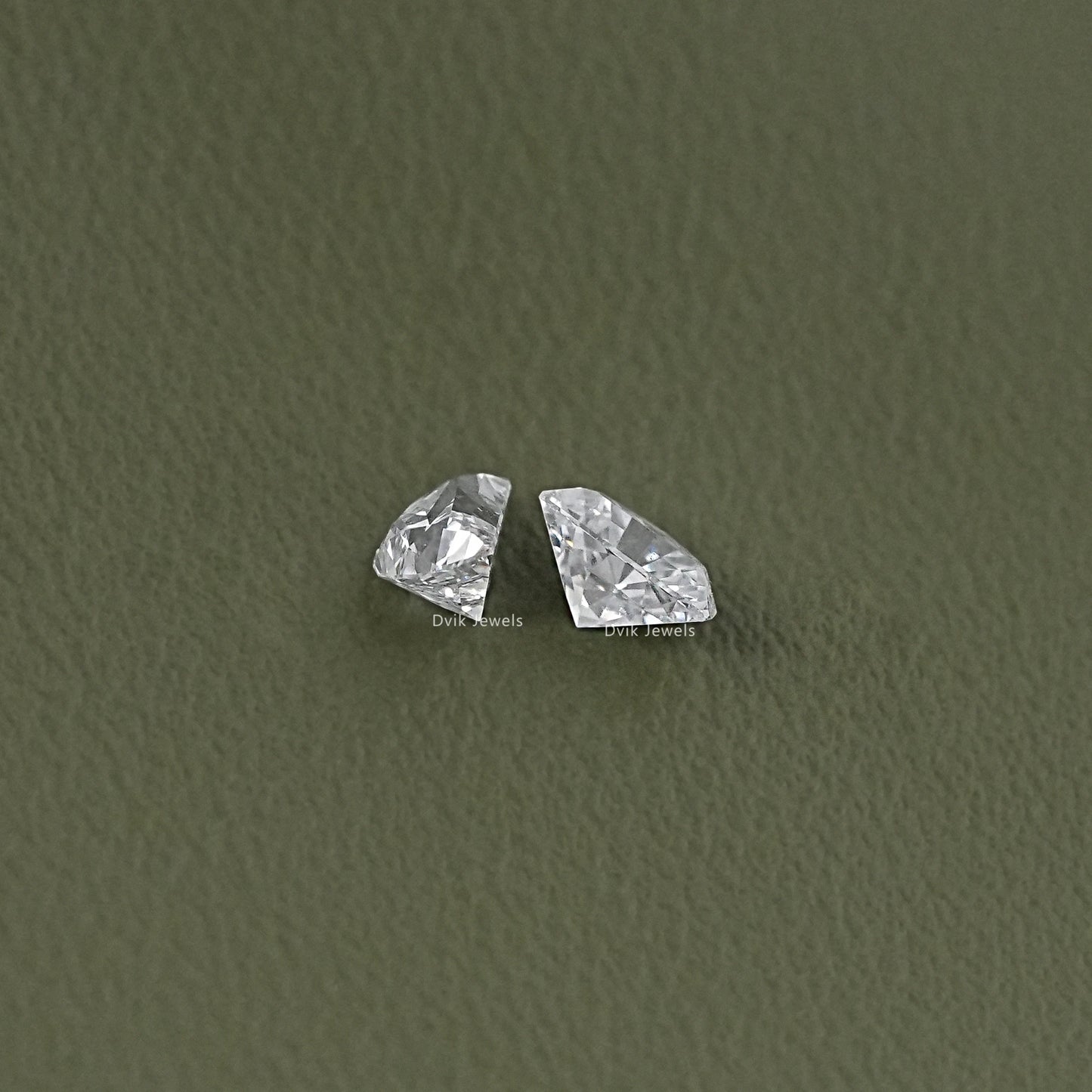 Half Moon Cut Lab Grown Loose Diamond Matching Pair