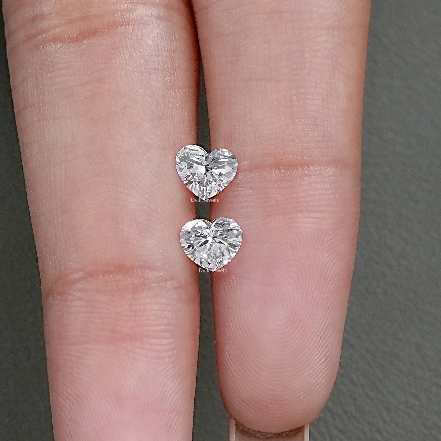 Heart Cut Lab Grown Diamond Matching Pair