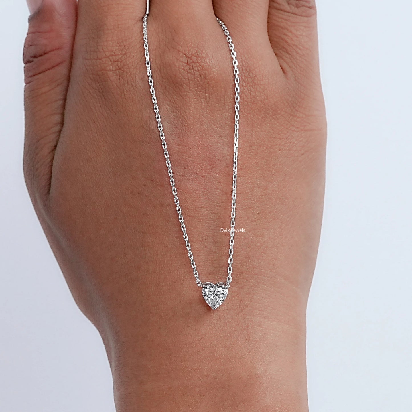 Heart Lab Grown Diamond Solitaire Pendant