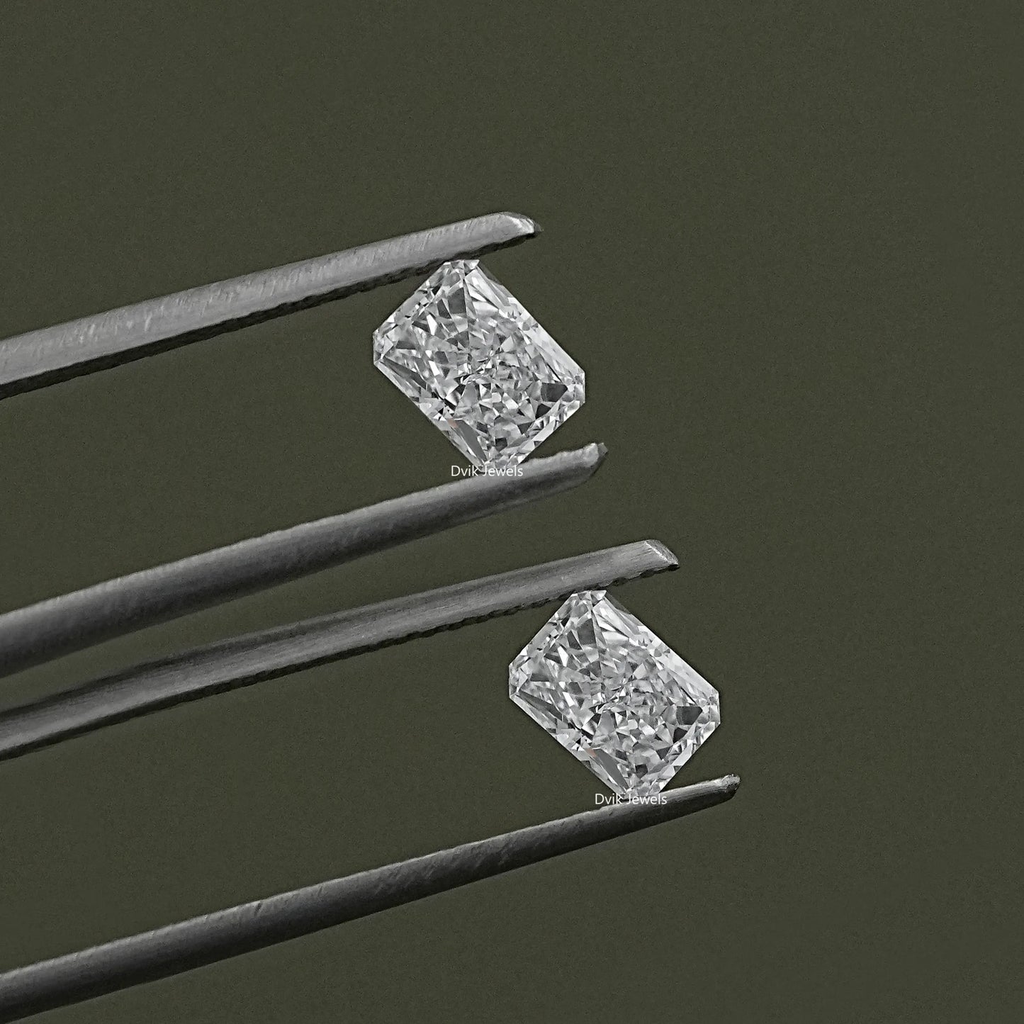 Radiant Cut Lab Diamond Pair