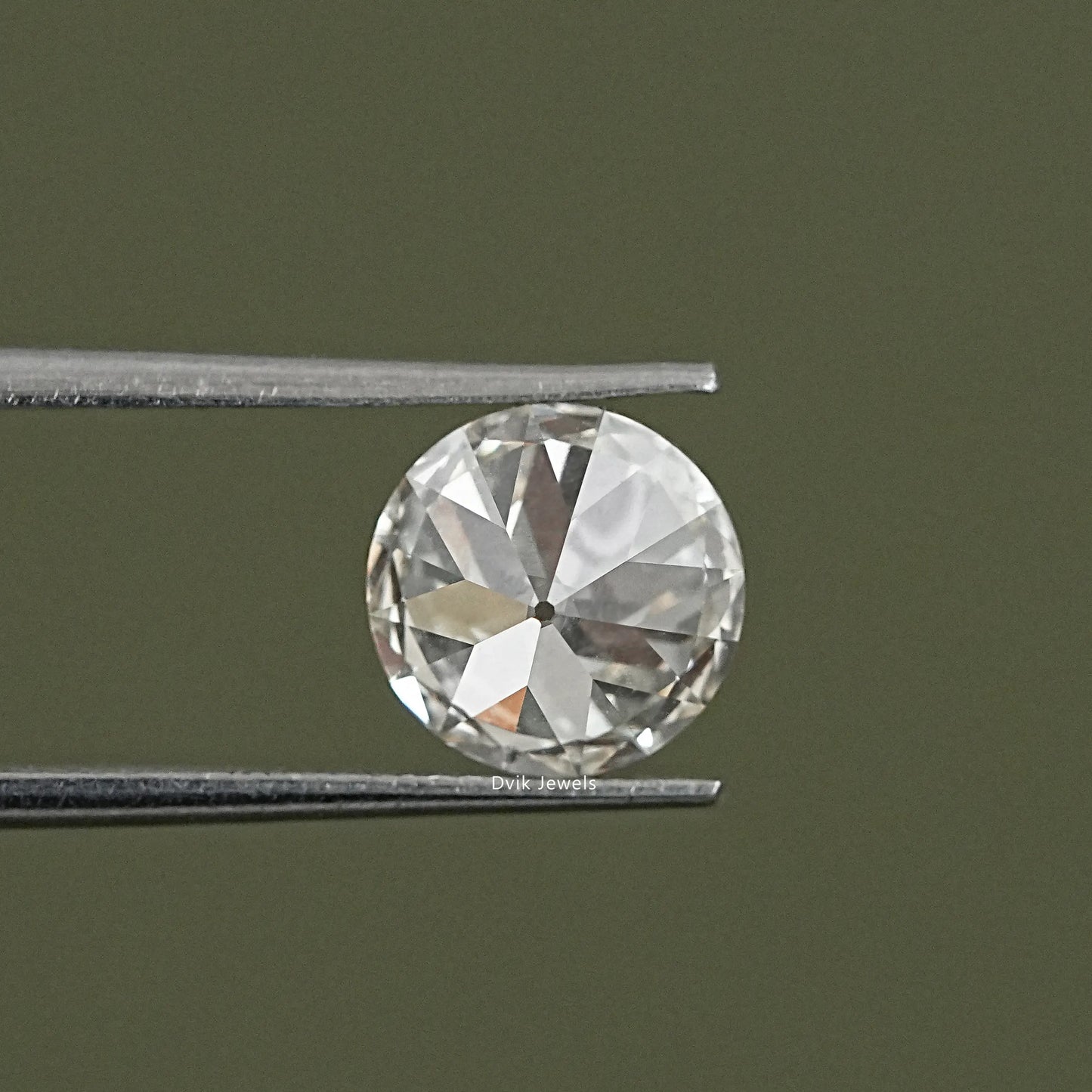 Flower Pattern Old European Round Cut Loose Diamond