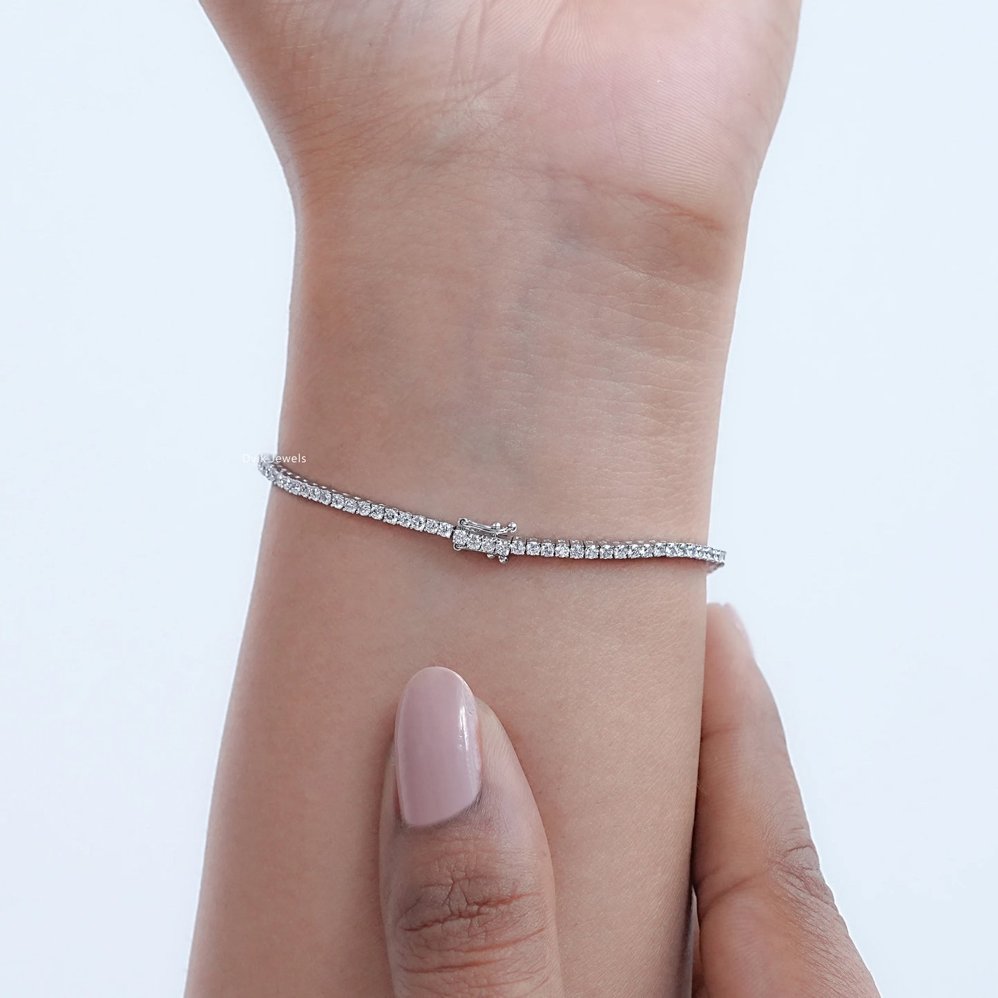 Lab Grown Round Diamond Tennis Bracelet