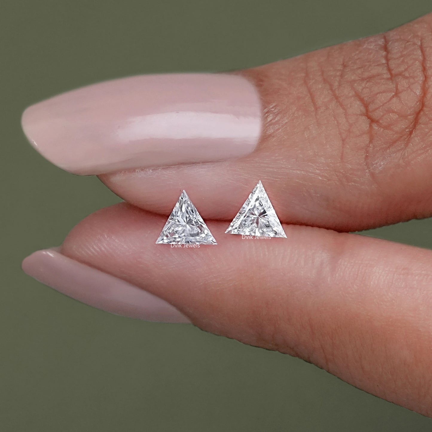 Triangle Cut Lab Loose Diamond Matching Pair