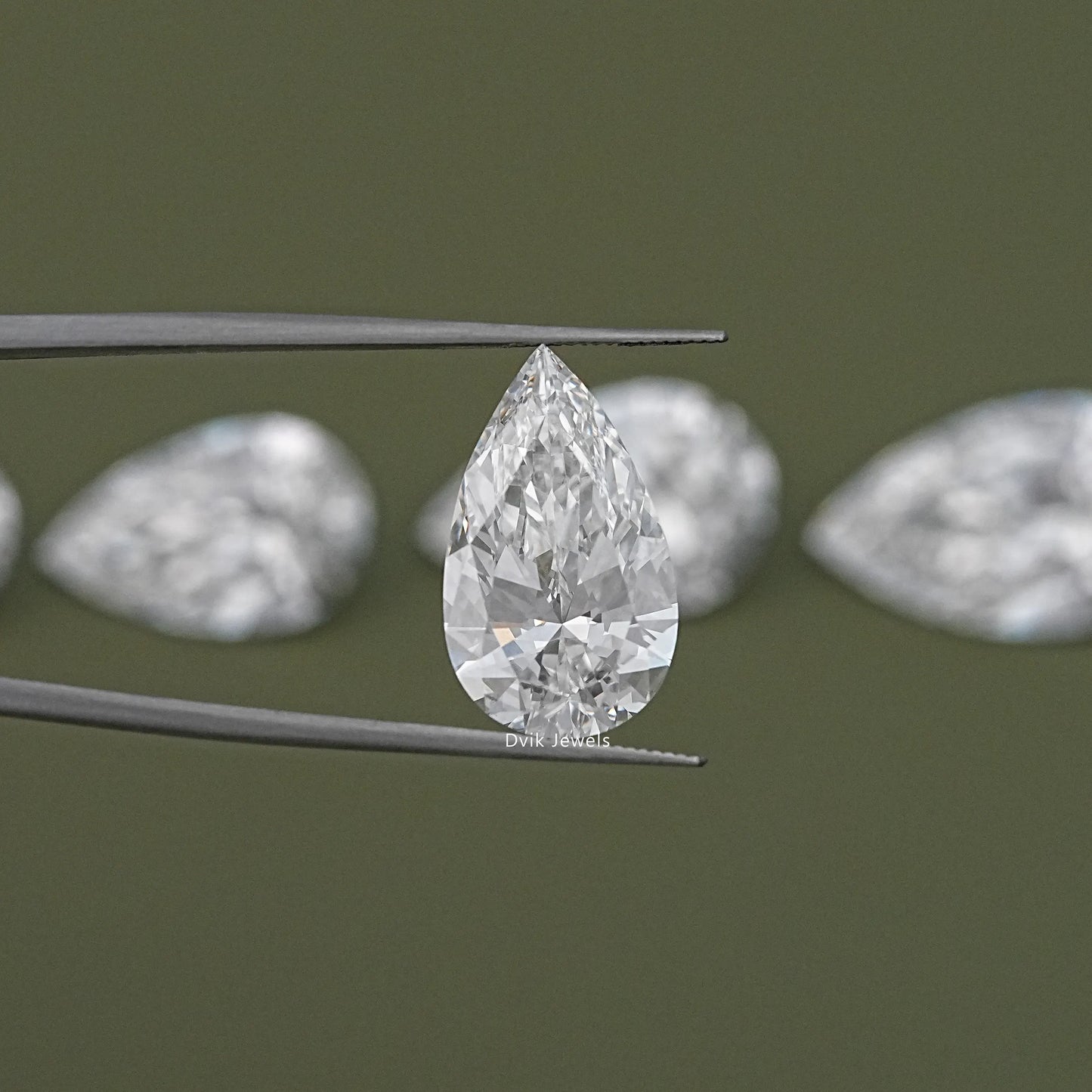 IGI Certified Pear Cut Lab Loose Diamond 6.00 To 10.00 CT