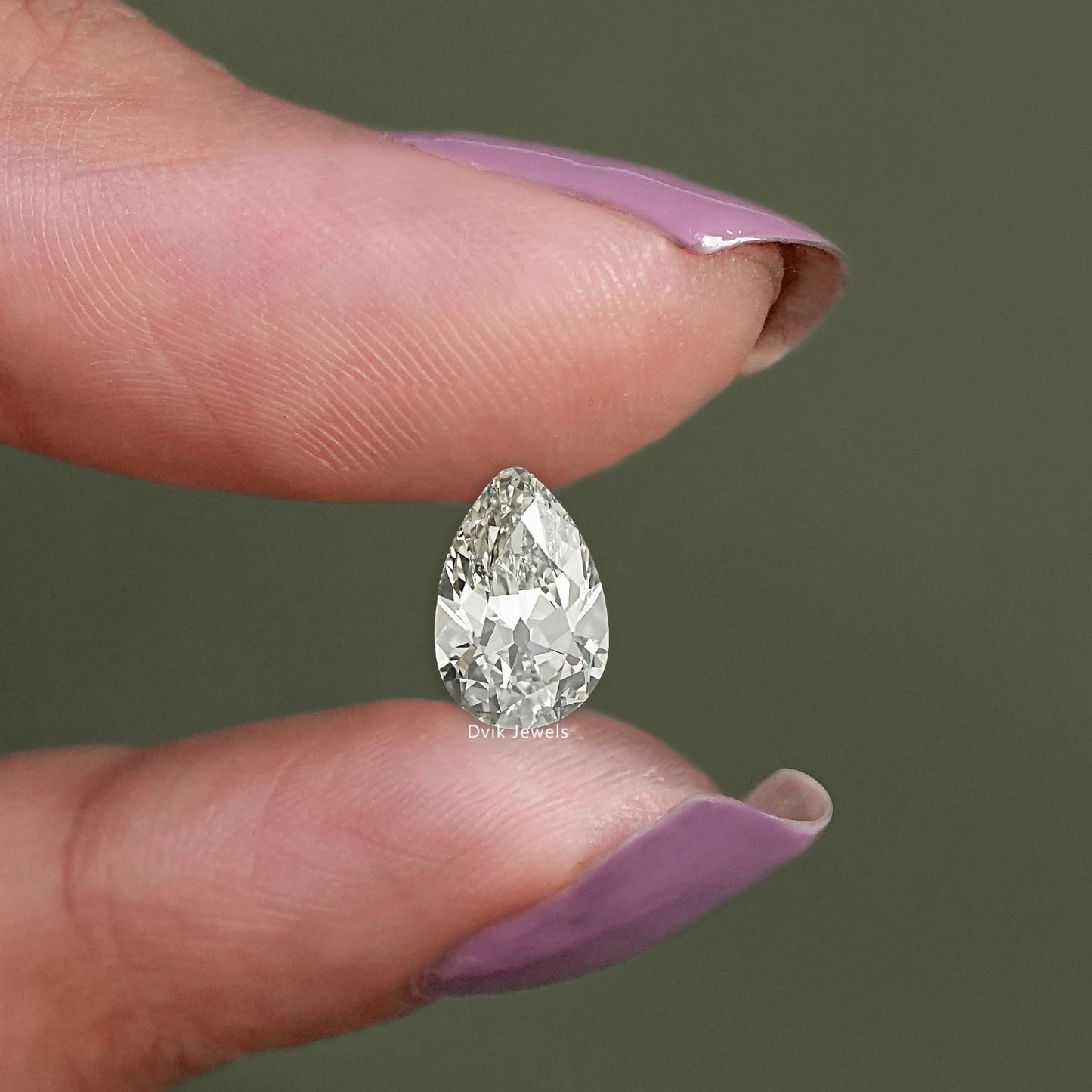 Lab Grown Loose Old Mine Pear Cut Diamond