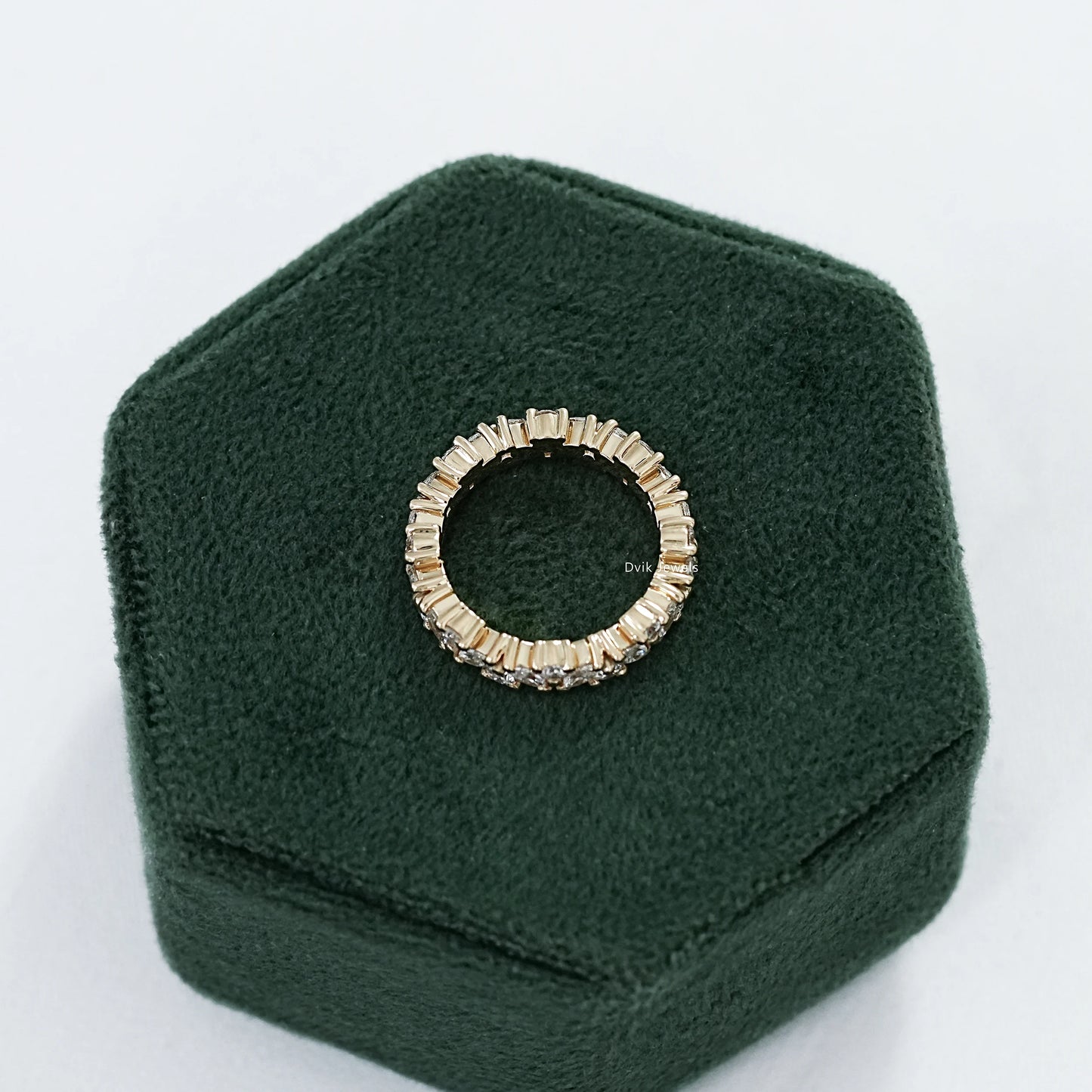 Marquise And Round Lab Diamond Wedding Band