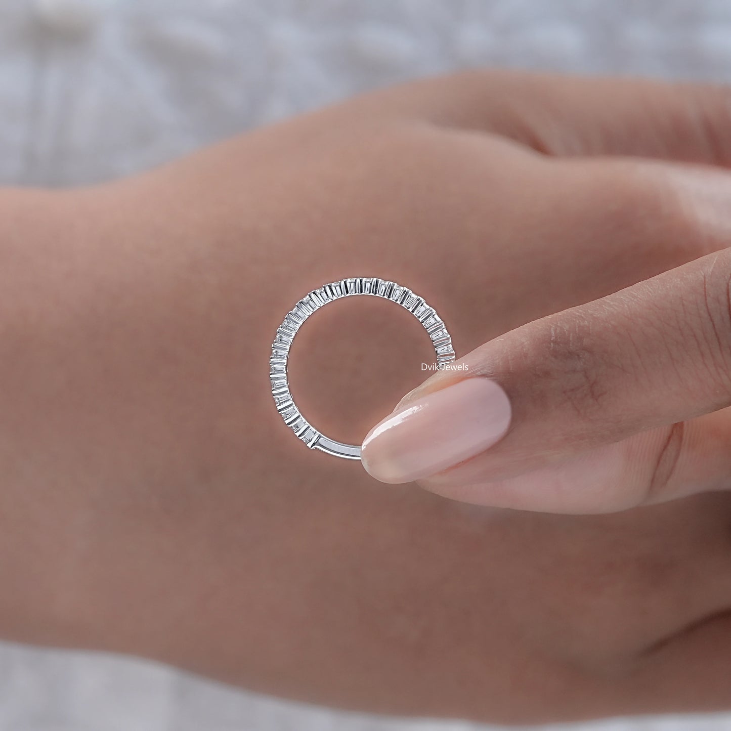 Tiny Round Diamond Eternity Band